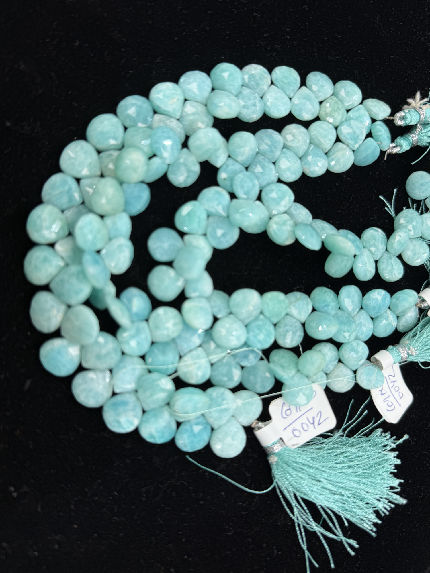Amazonite Heart Faceted