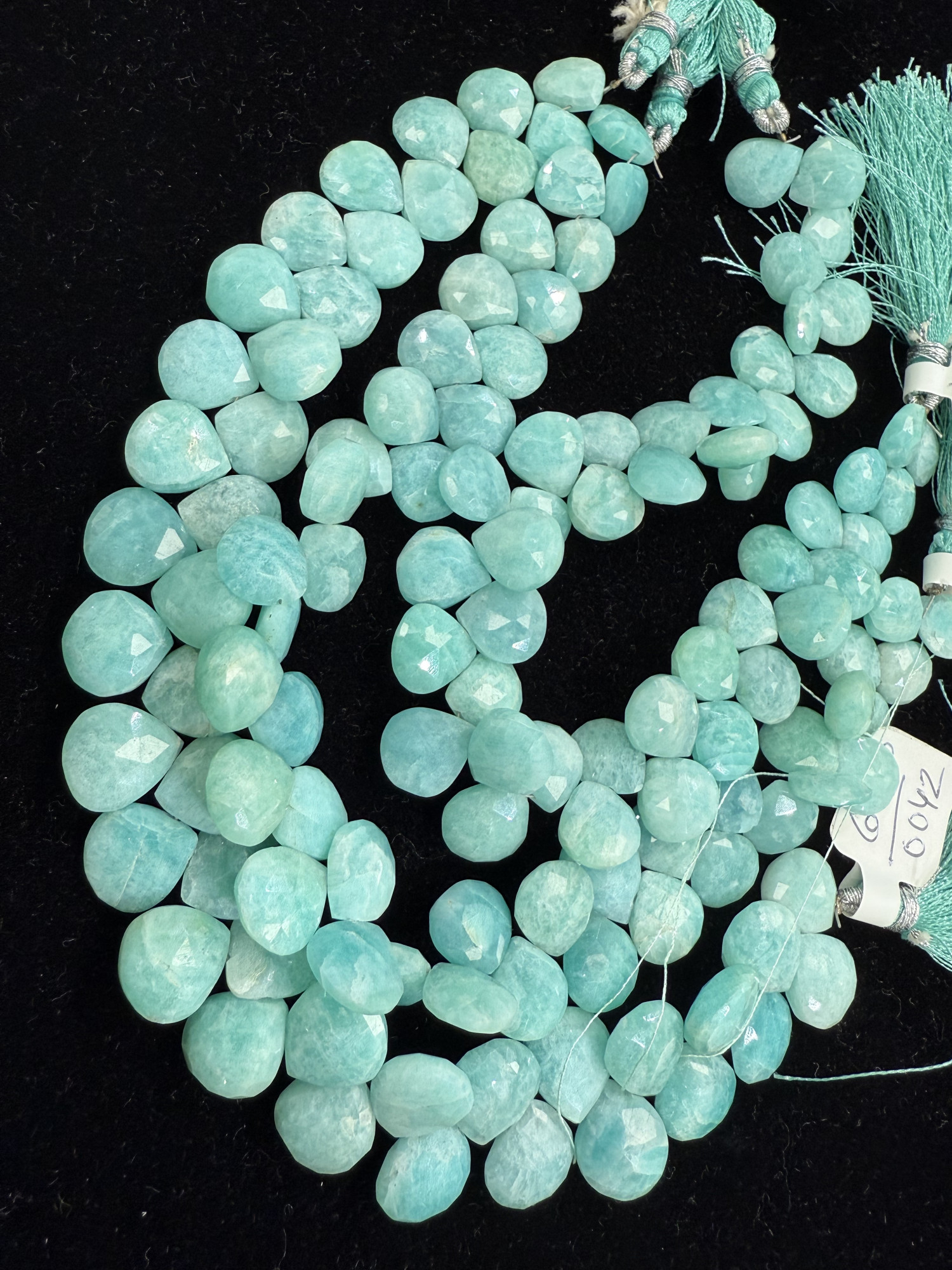 Amazonite Heart Faceted