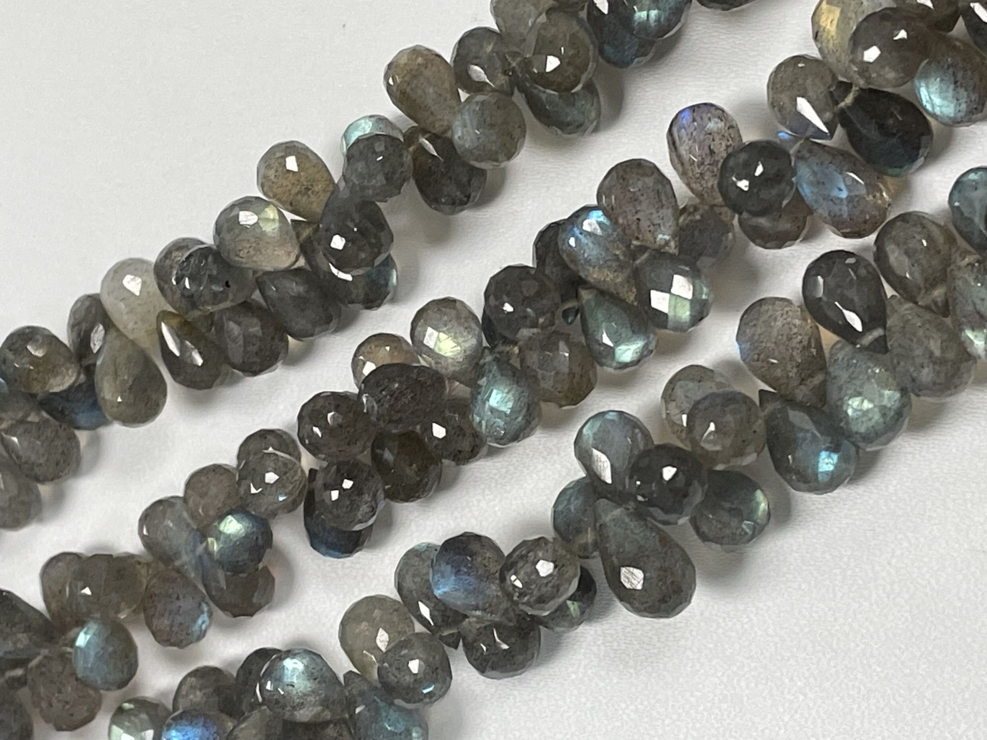 Labradorite Drop Faceted