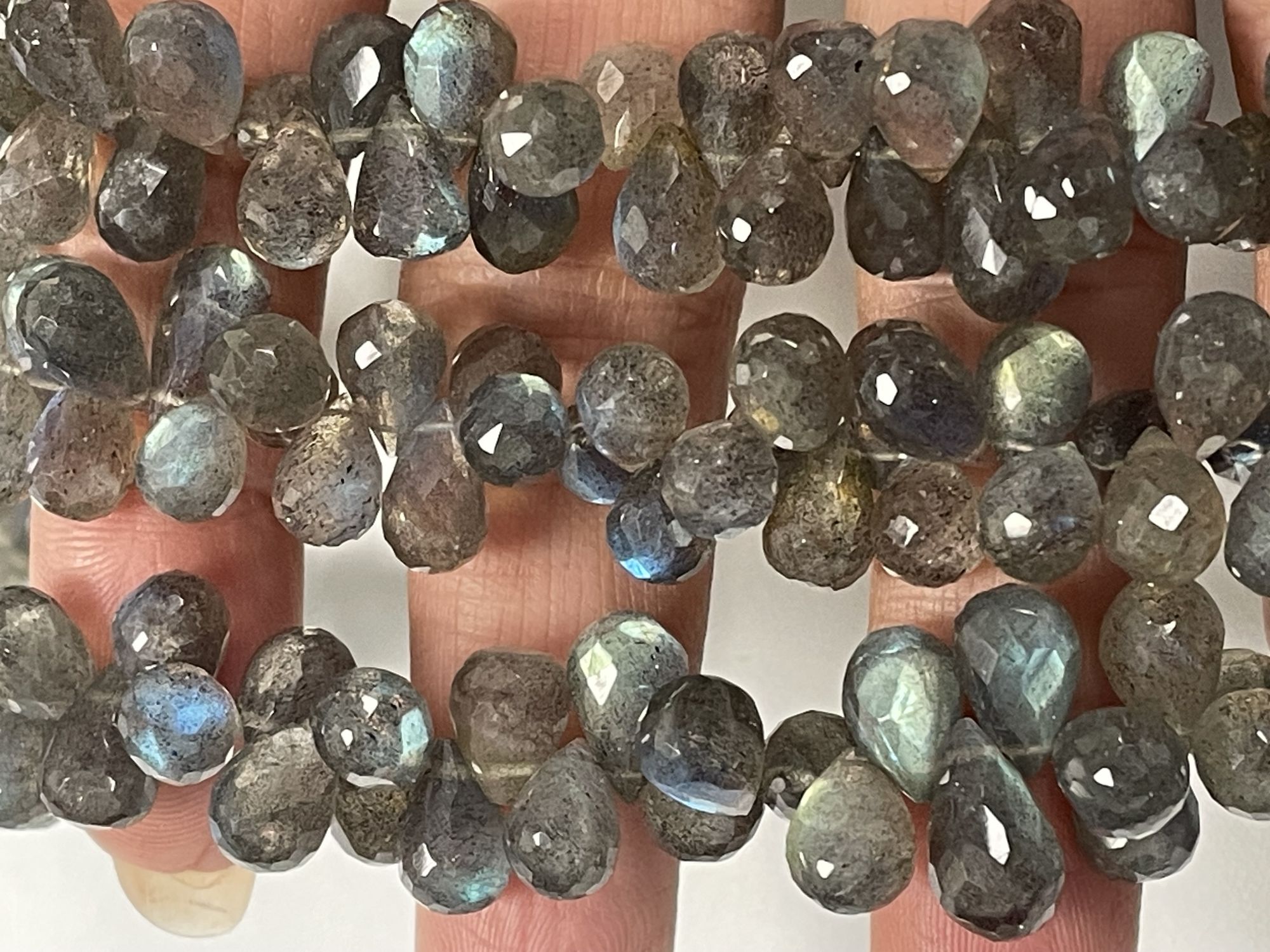 Labradorite Drop Faceted