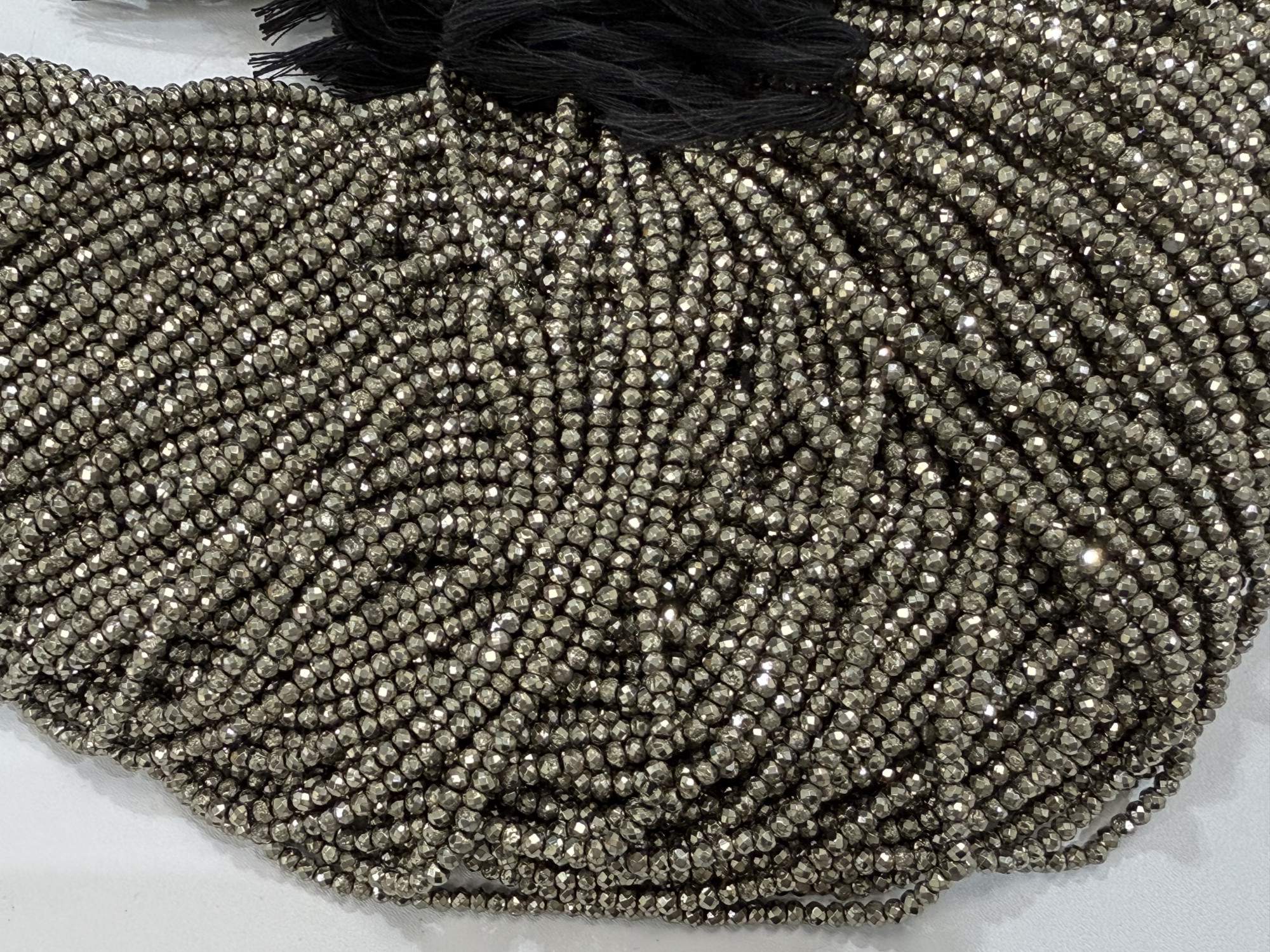 Pyrite Rondelle Faceted