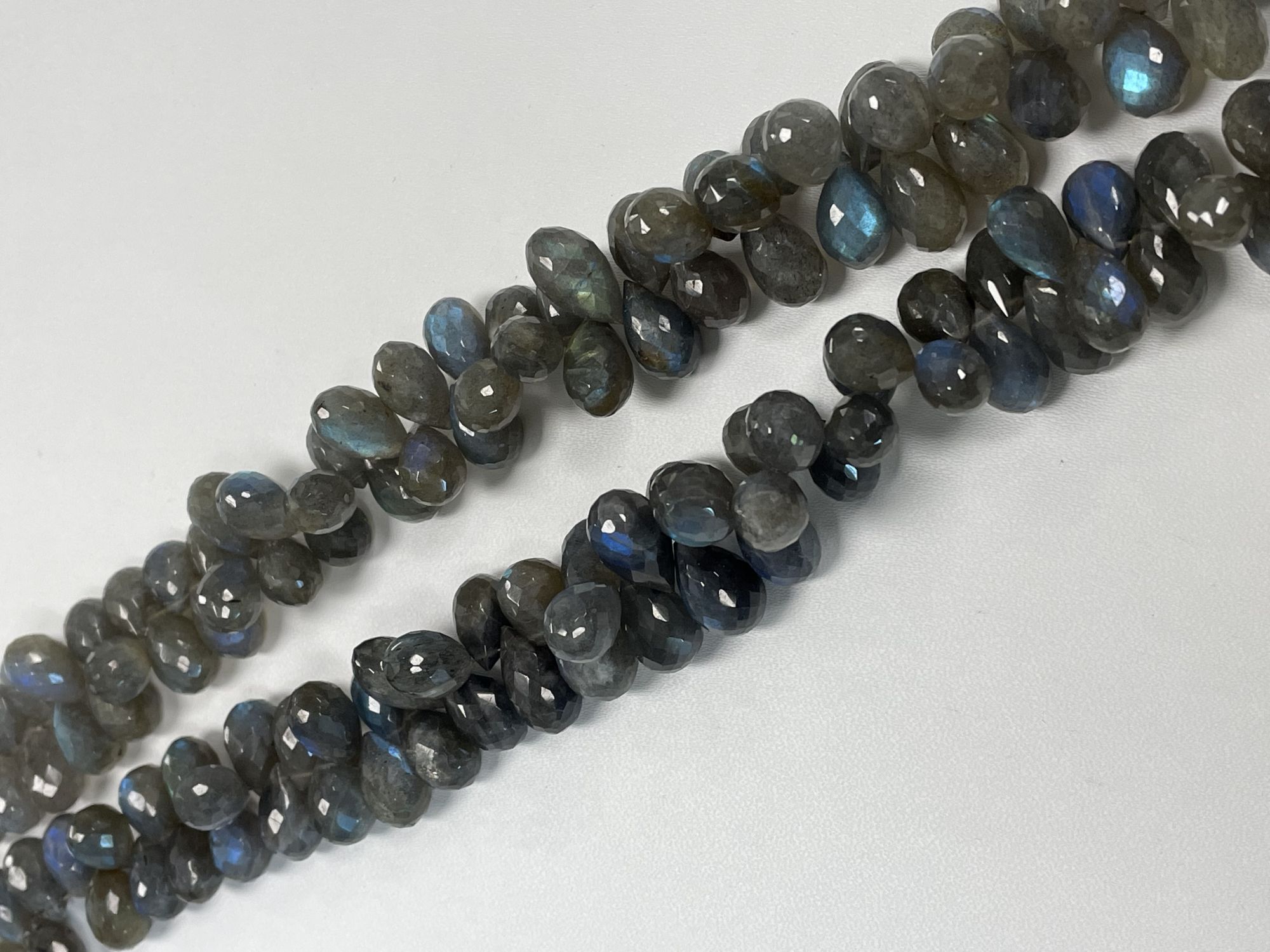 Labradorite Drop Faceted