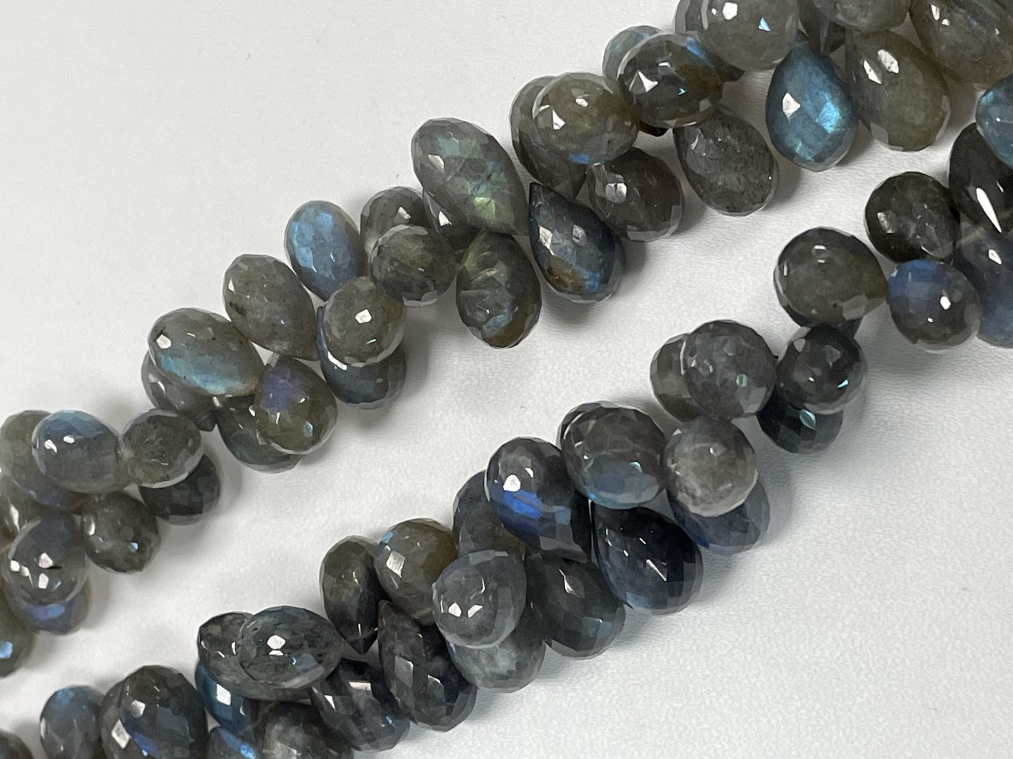 Labradorite Drop Faceted
