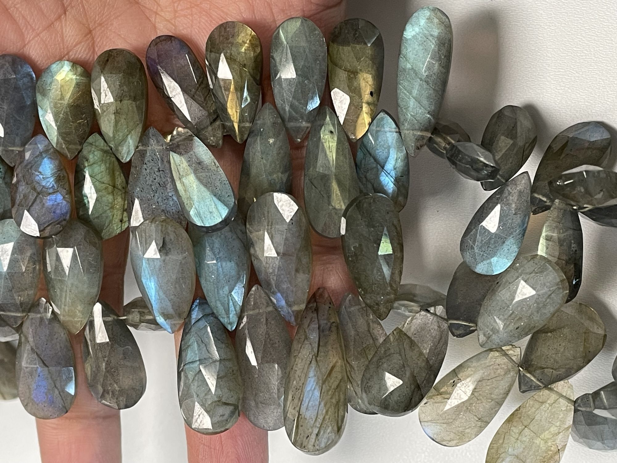 Labradorite Pear Faceted