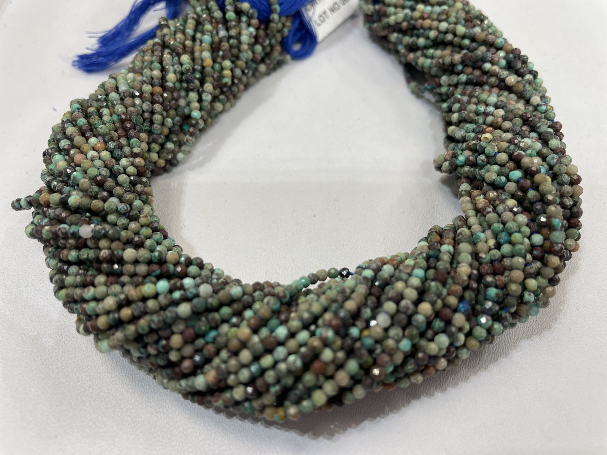 Chrysocolla Rondelle Faceted