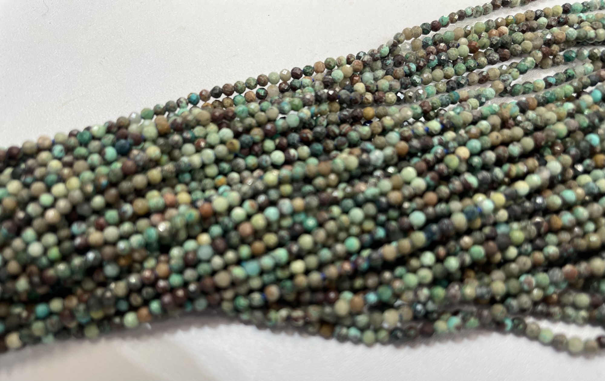 Chrysocolla Rondelle Faceted