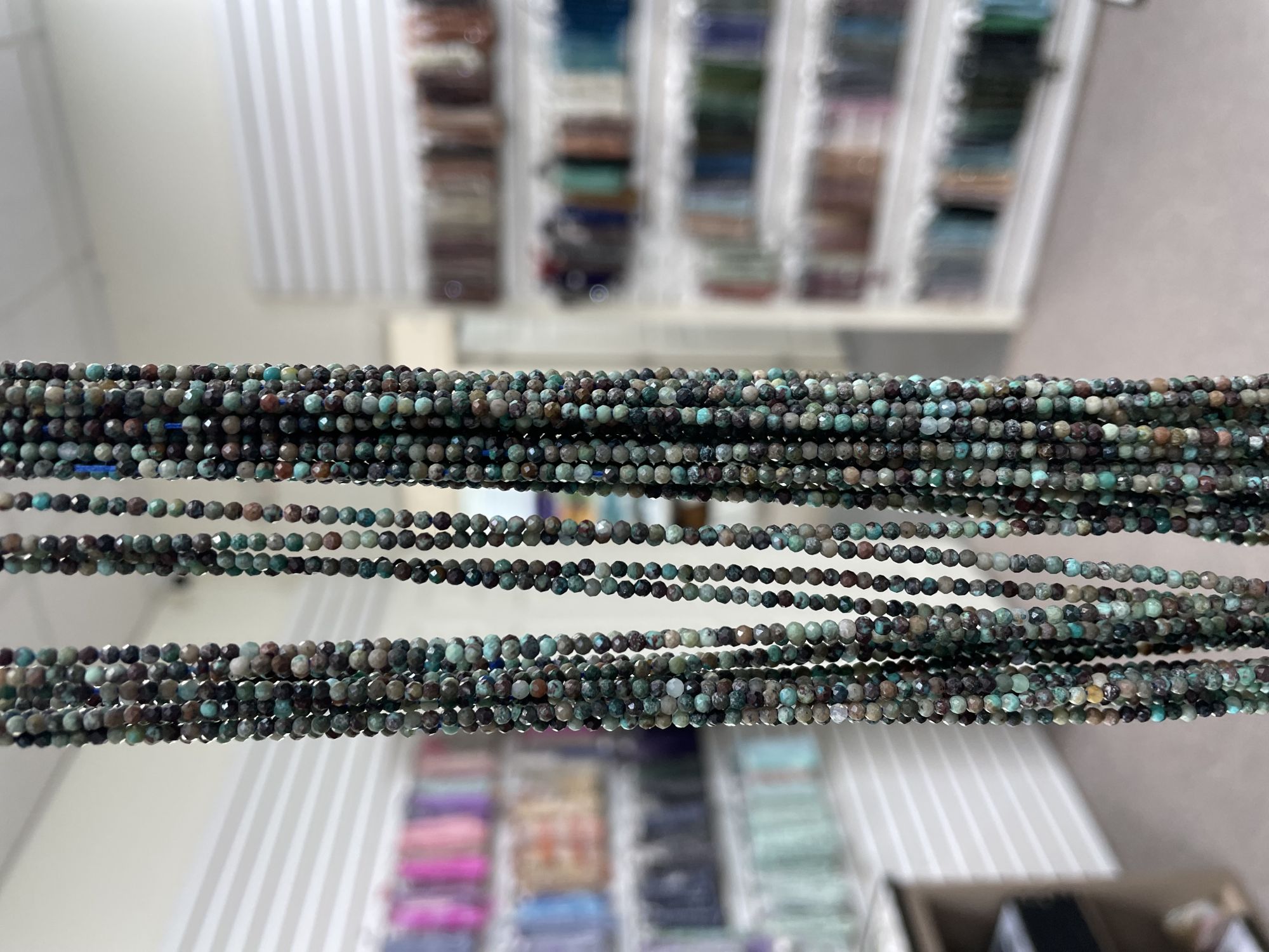 Chrysocolla Rondelle Faceted