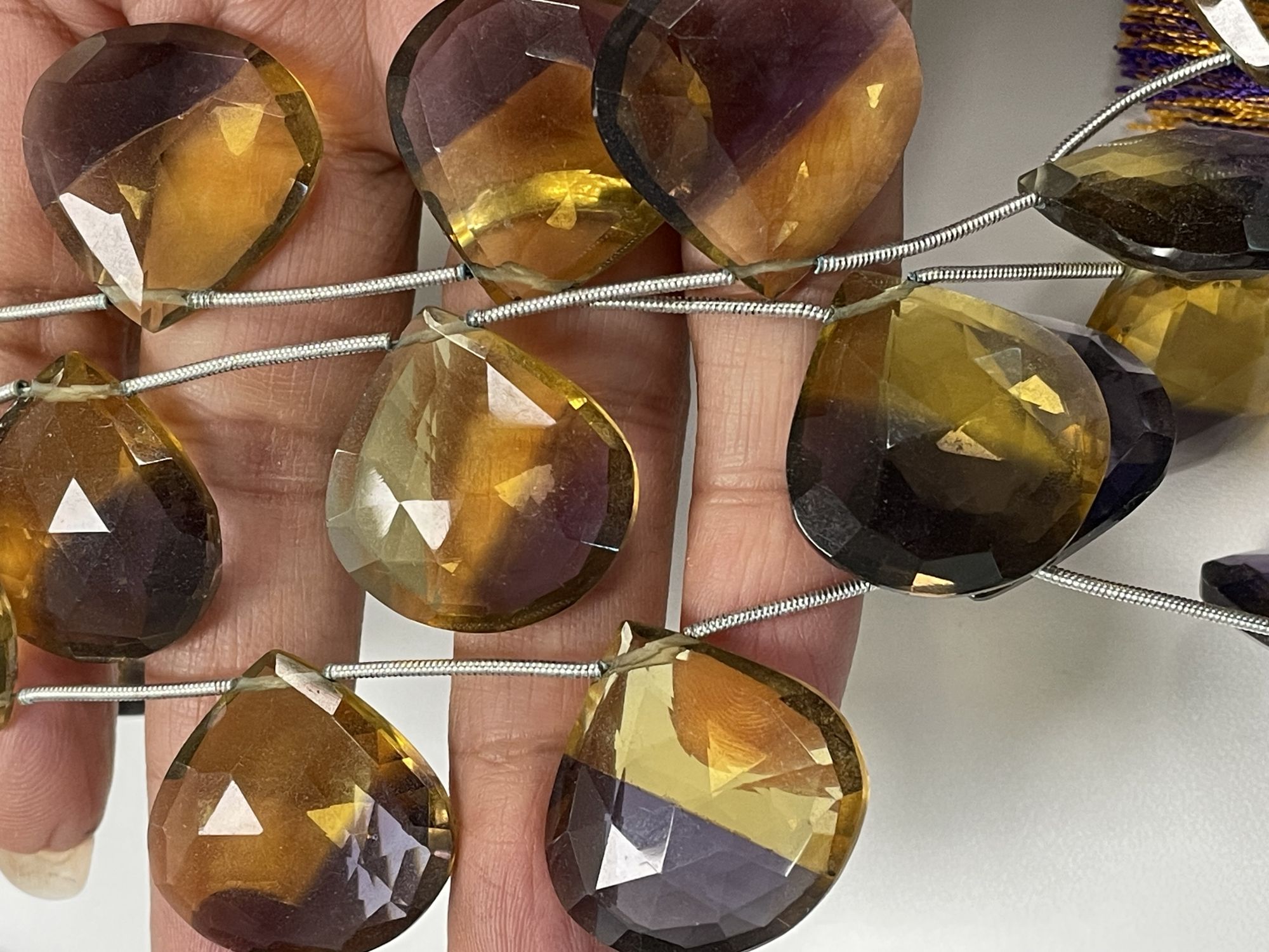 Ametrine Hydro Quartz Heart Faceted