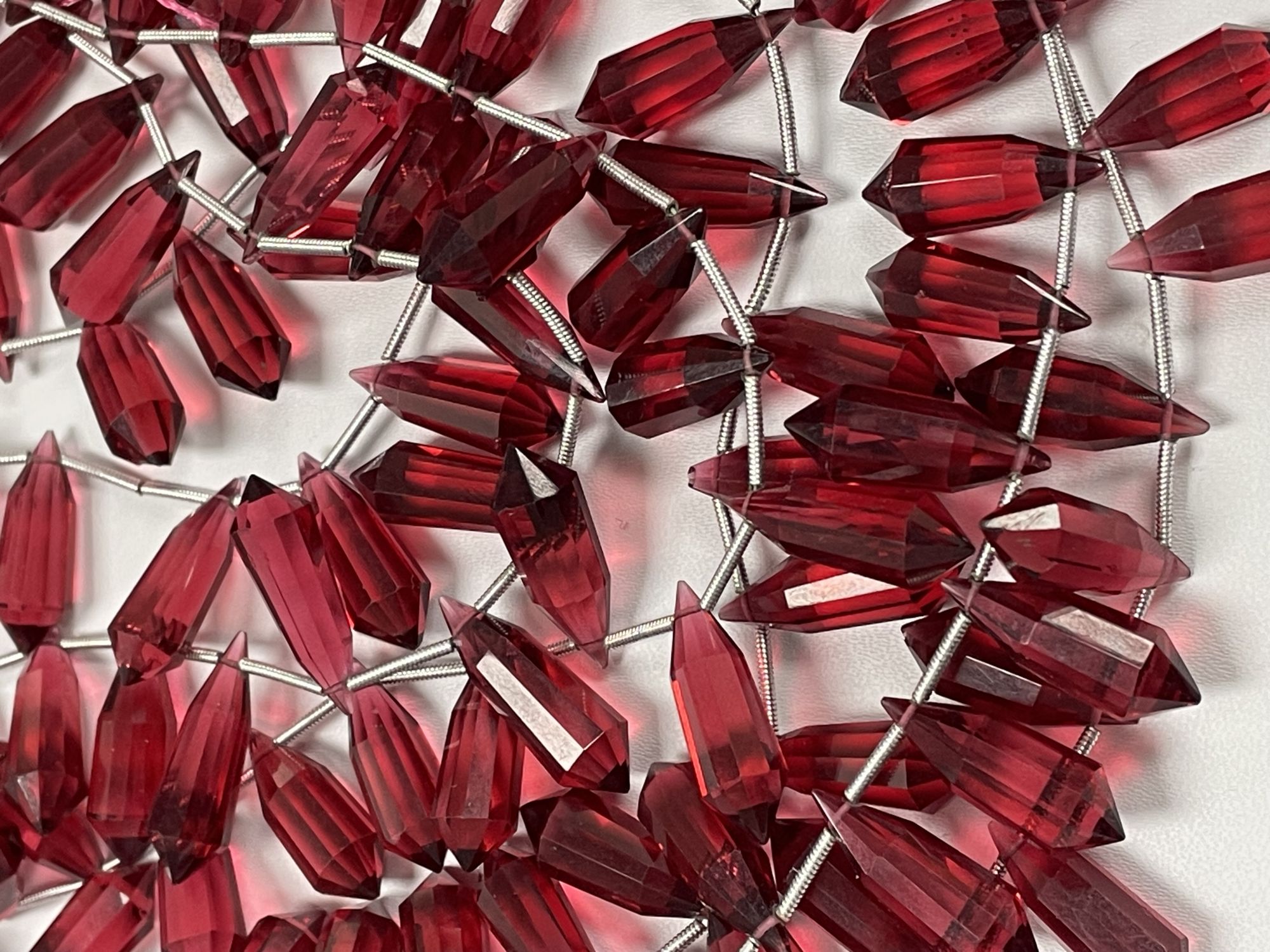 Red Hydro Quartz Pointy Drop Faceted