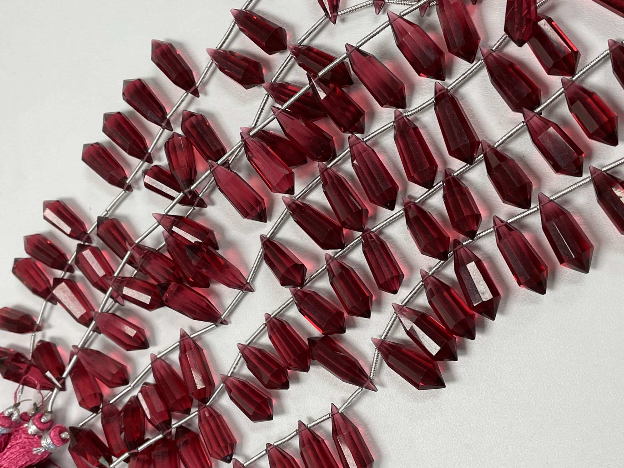 Red Hydro Quartz Pointy Drop Faceted