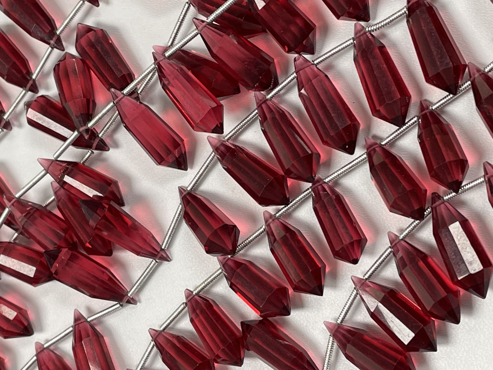 Red Hydro Quartz Pointy Drop Faceted