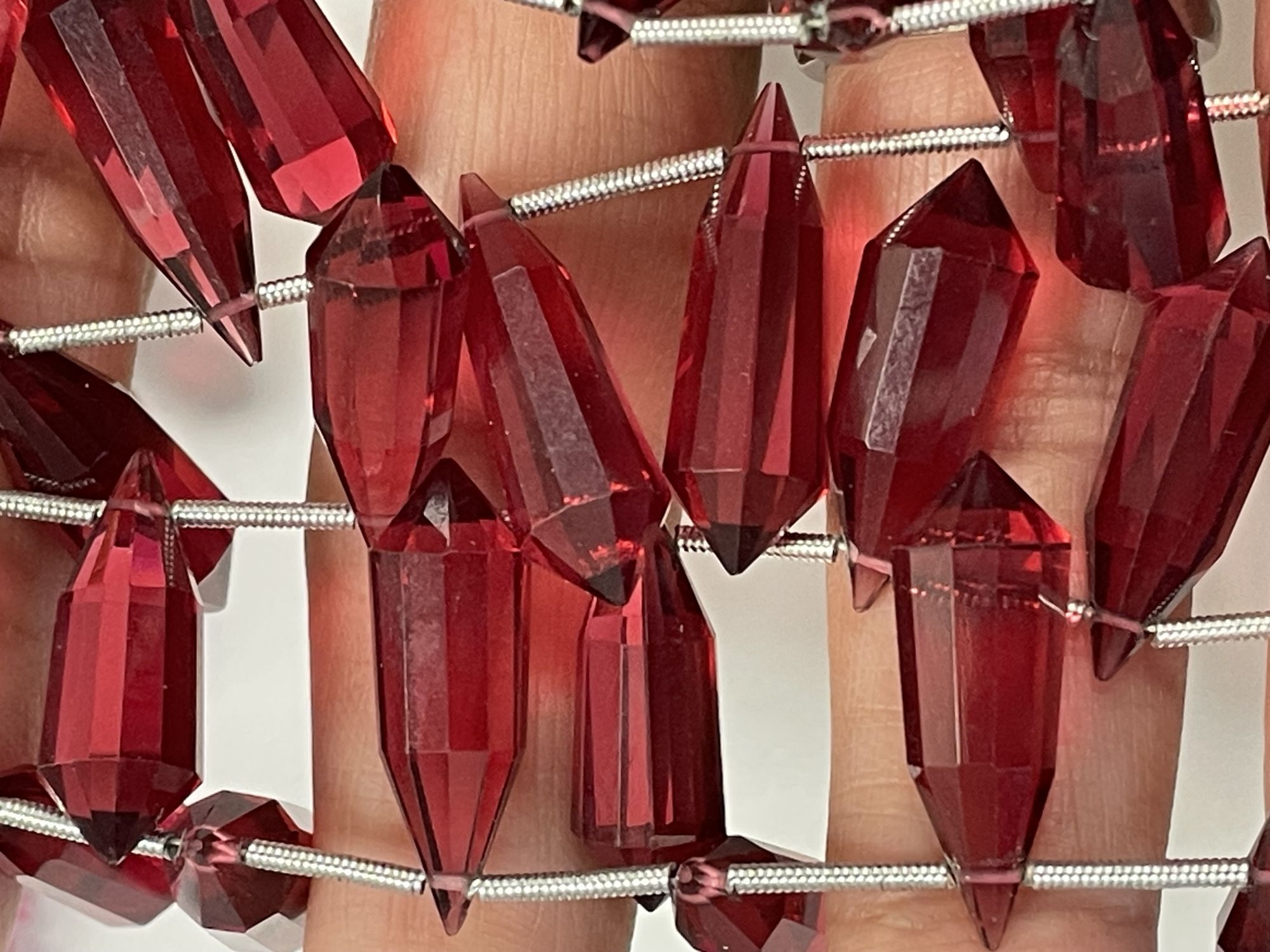 Red Hydro Quartz Pointy Drop Faceted
