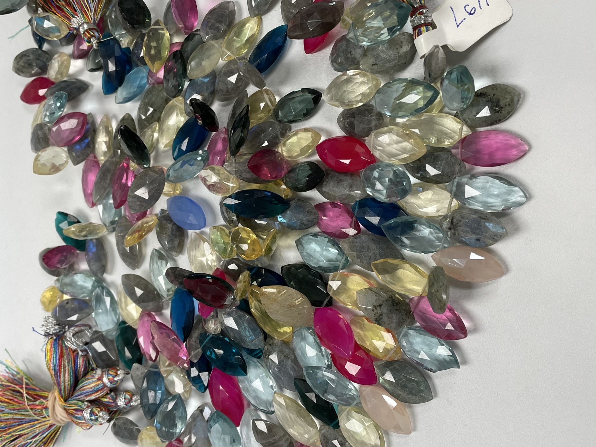 Multi Stone Marquise Faceted