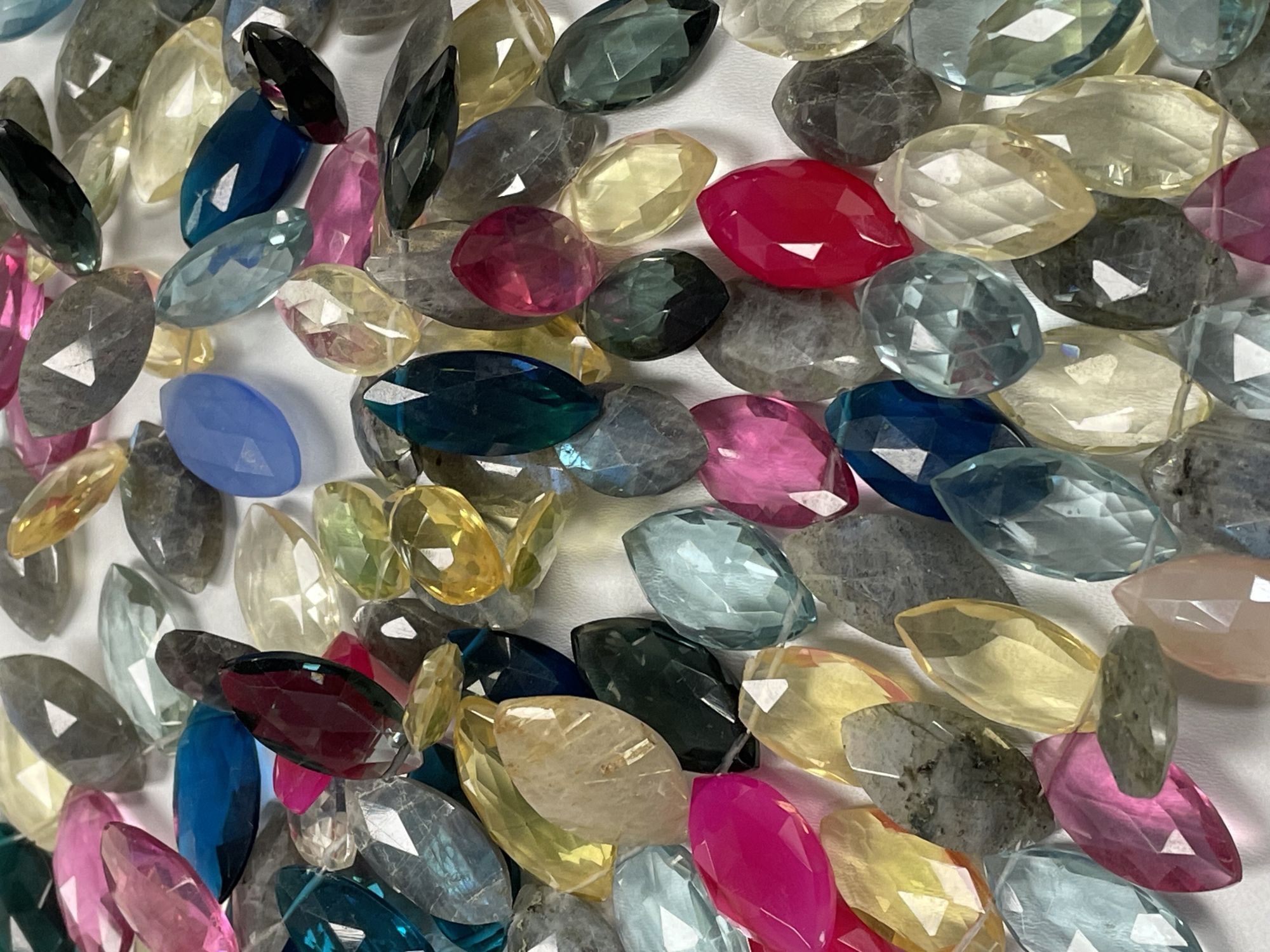 Multi Stone Marquise Faceted