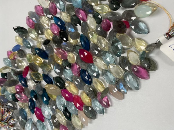 Multi Stone Marquise Faceted