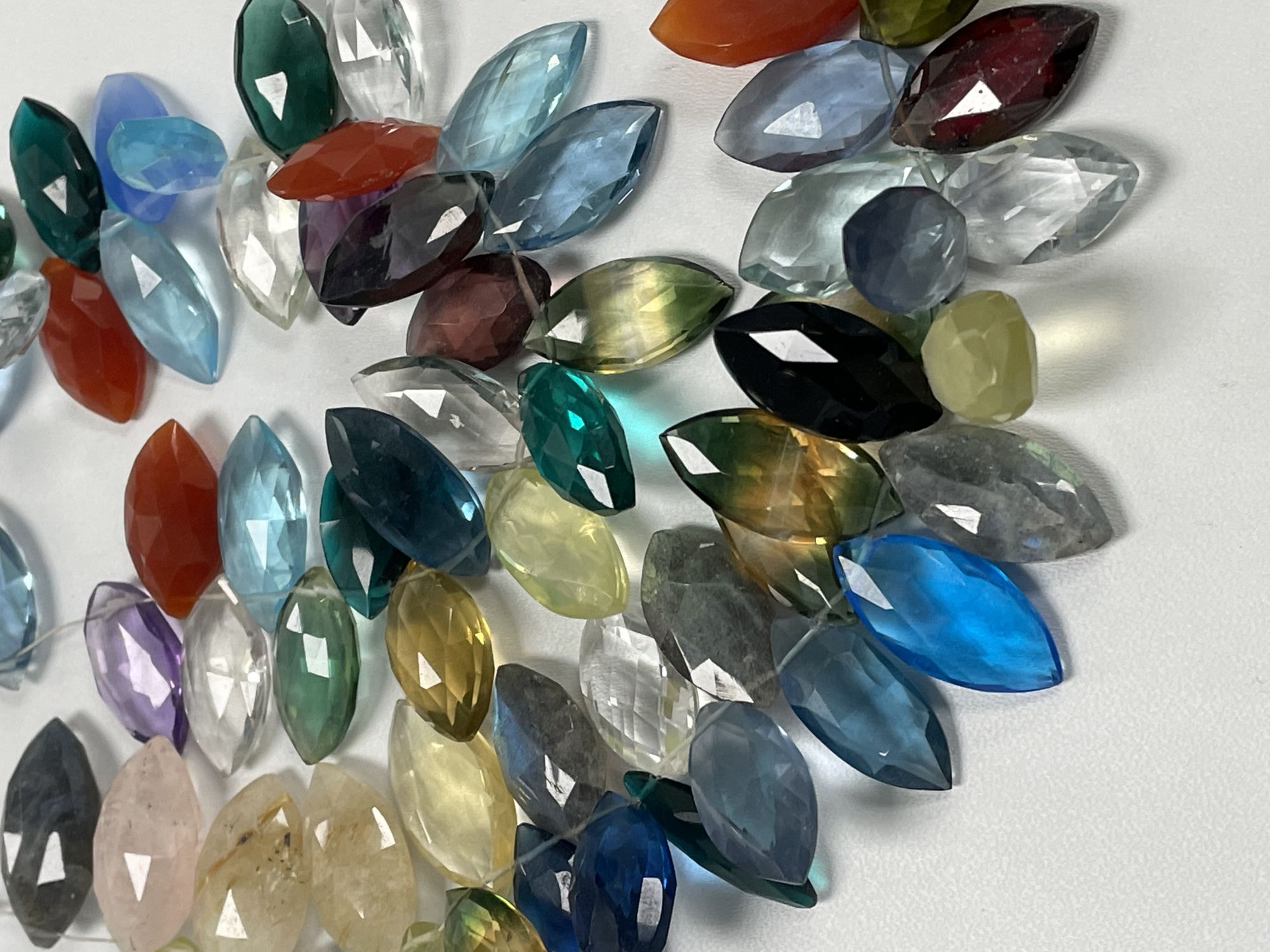 Multi Stone Marquise Faceted