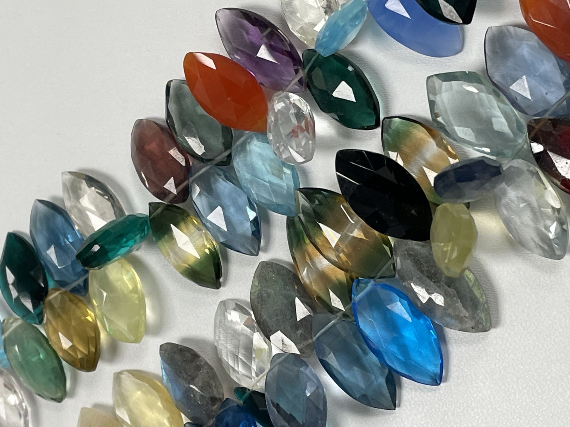 Multi Stone Marquise Faceted