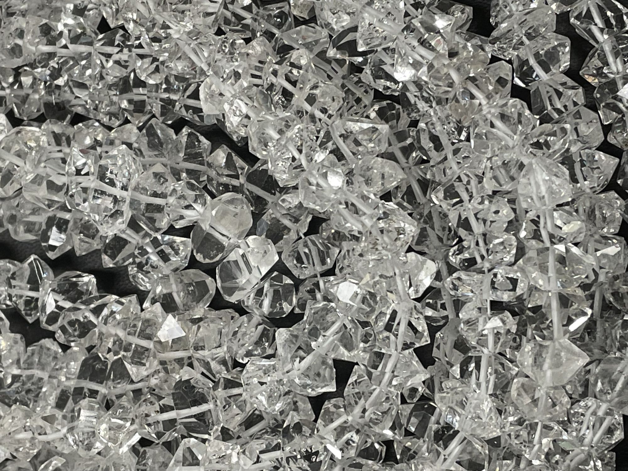 Herkimer Diamond Funky Cut Faceted Quartz