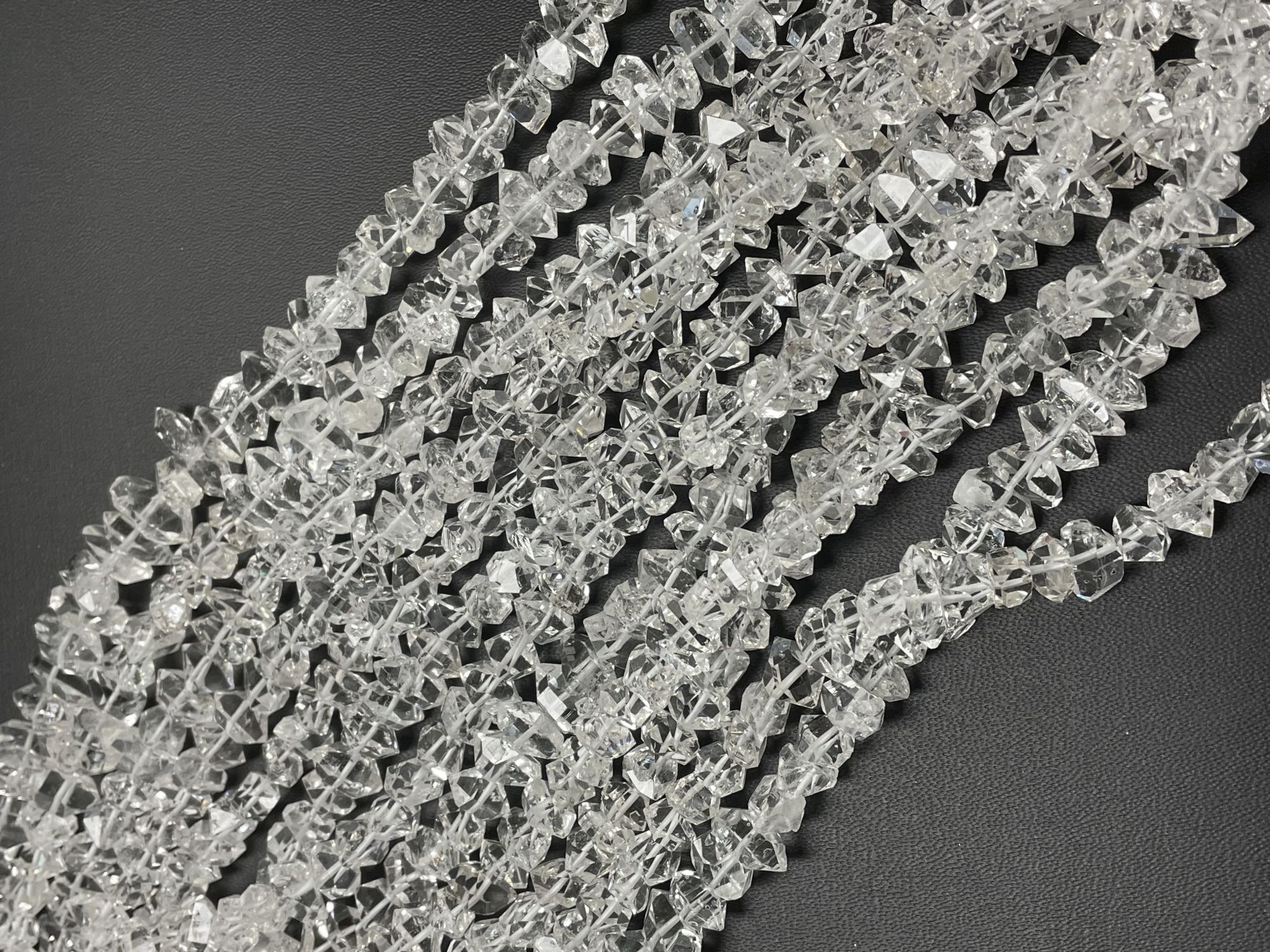 Herkimer Diamond Funky Cut Faceted Quartz