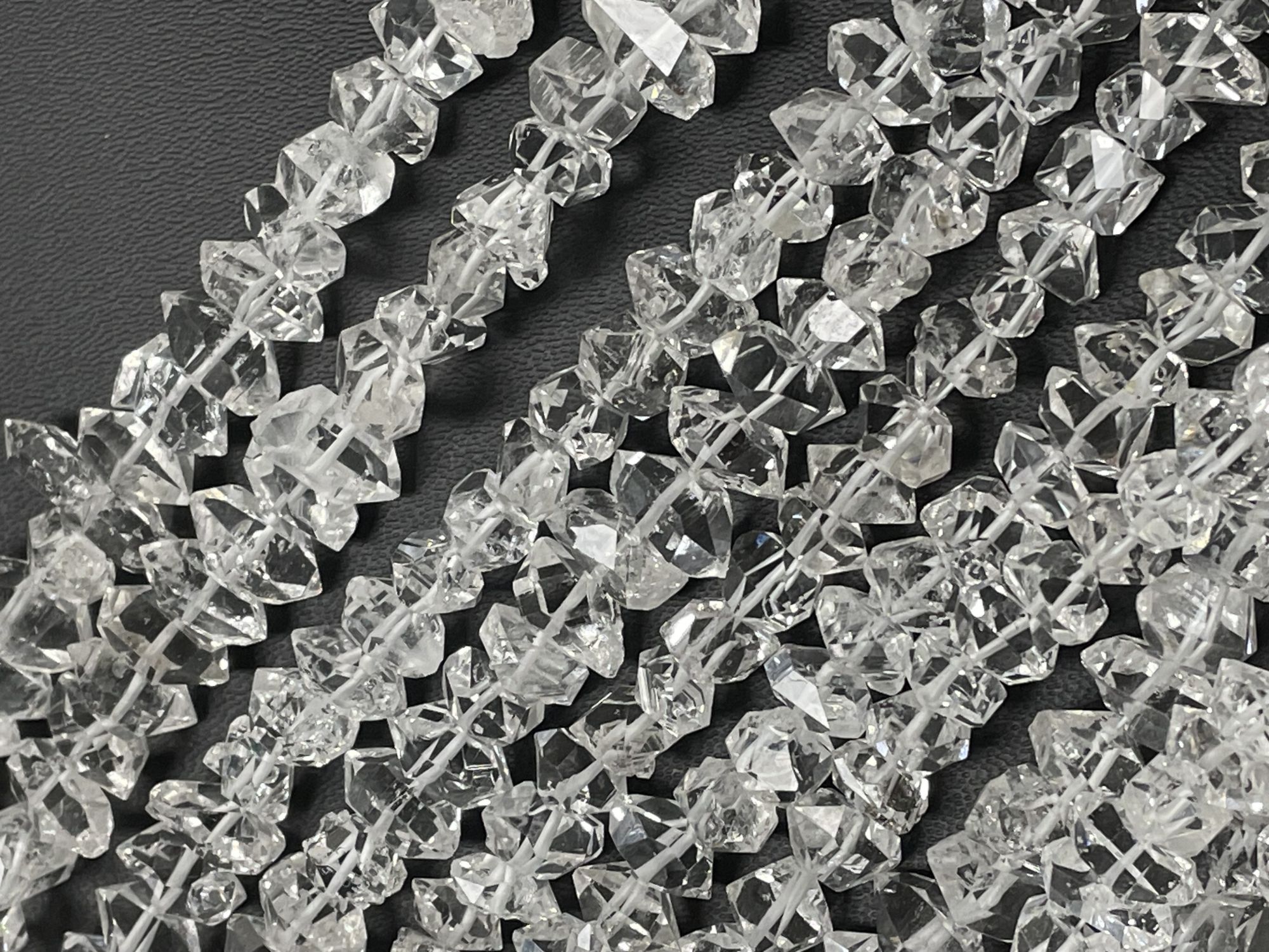 Herkimer Diamond Funky Cut Faceted Quartz