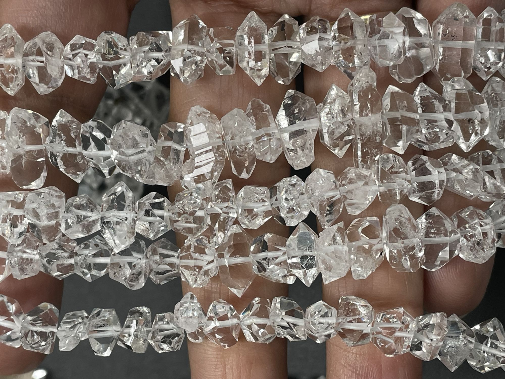 Herkimer Diamond Funky Cut Faceted Quartz