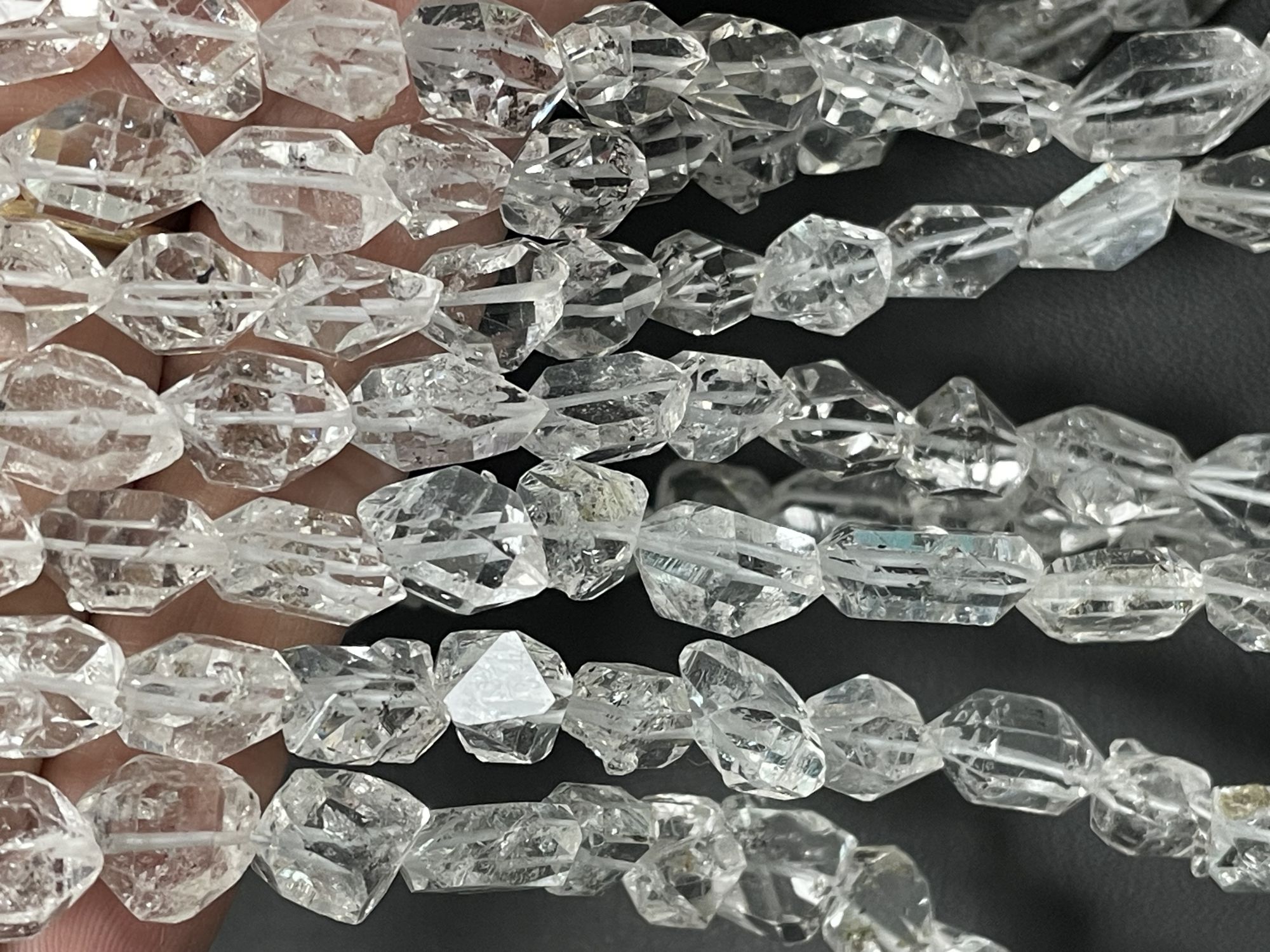 Herkimer Diamond Funky Cut Faceted Quartz