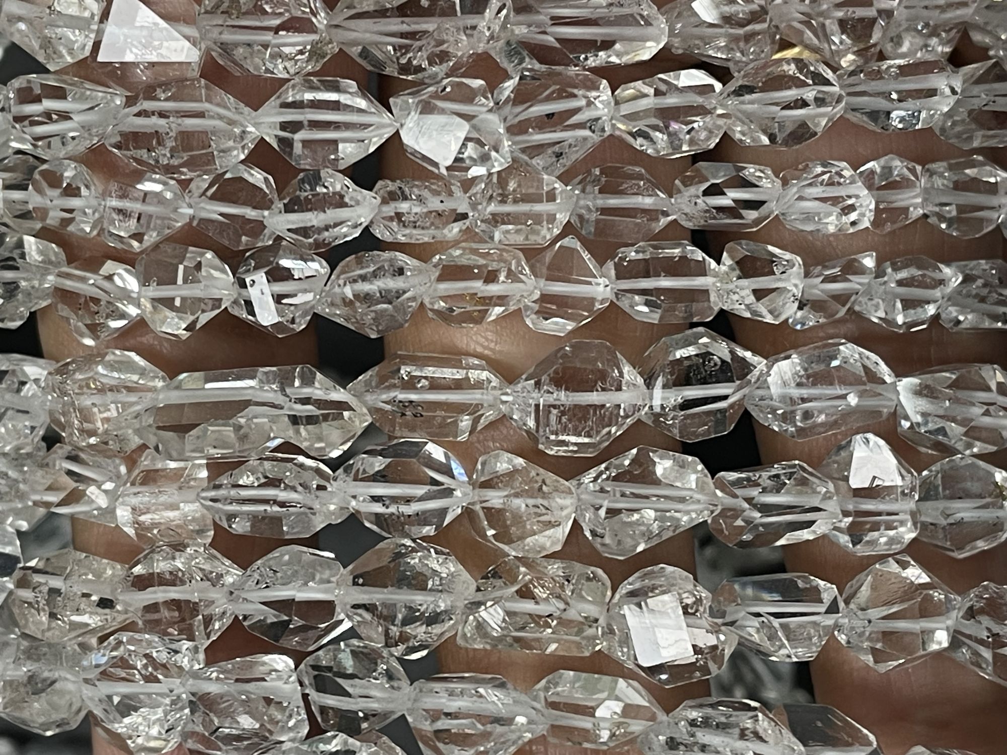 Herkimer Diamond Funky Cut Faceted Quartz