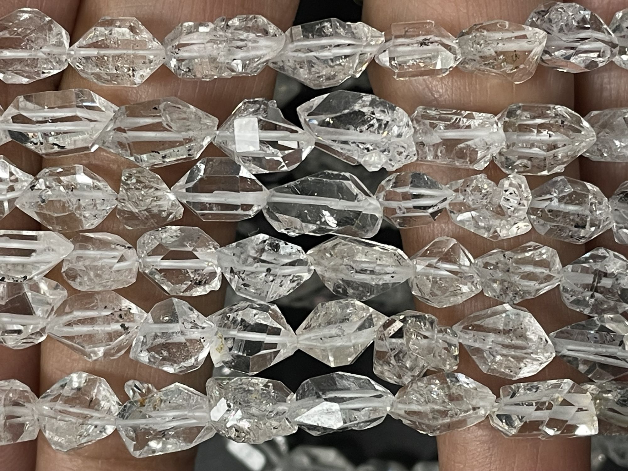 Herkimer Diamond Funky Cut Faceted Quartz