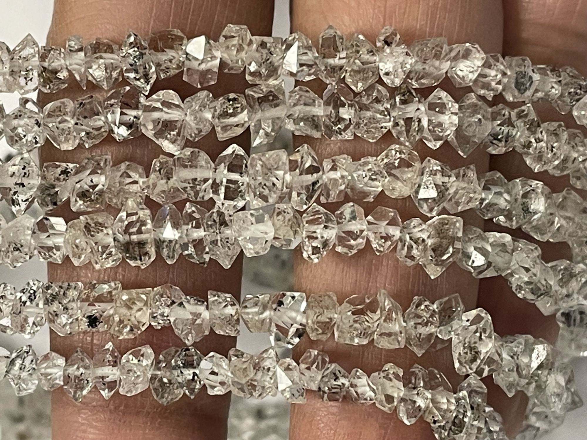 Herkimer Diamond Funky Cut Faceted Quartz