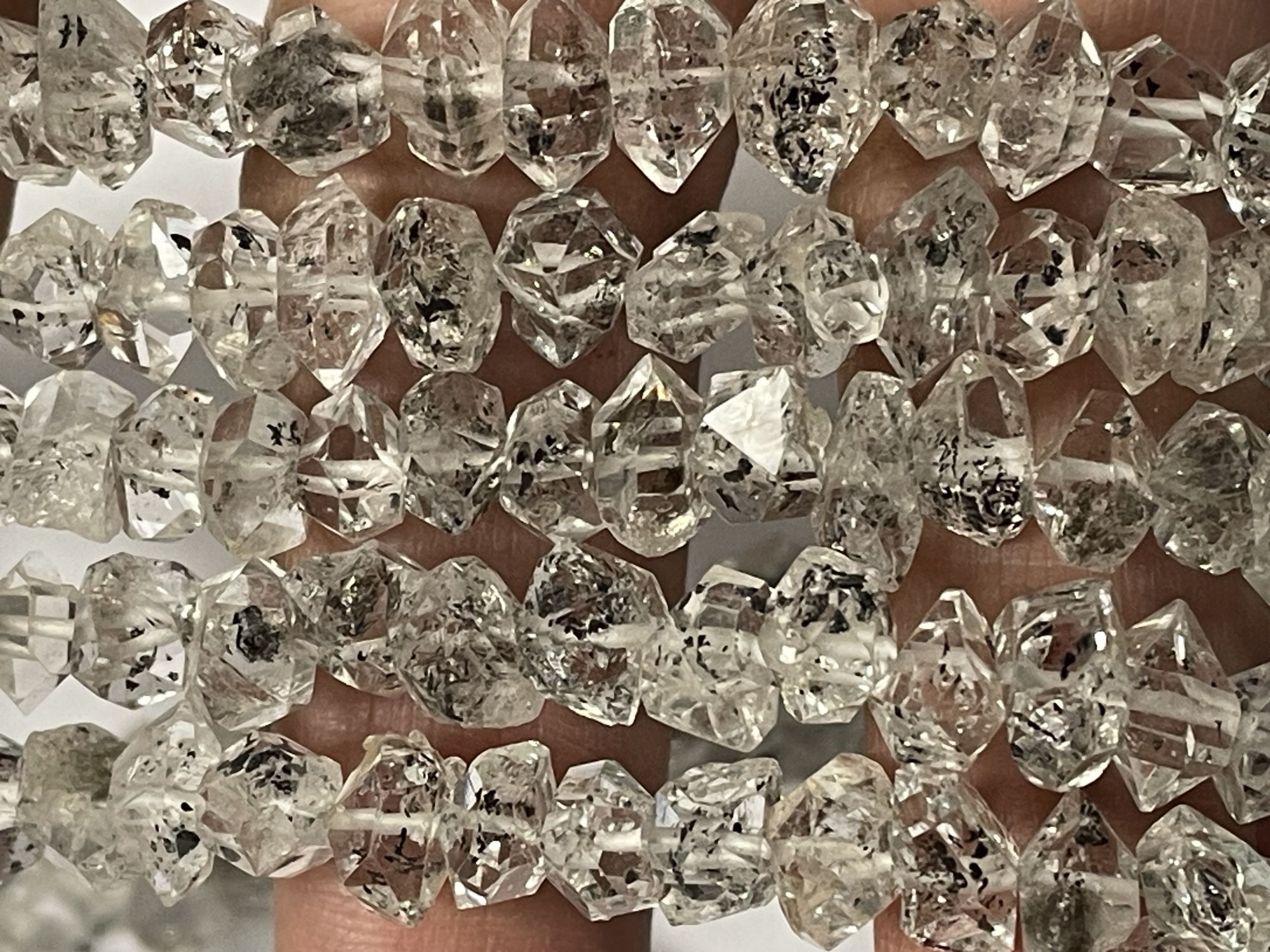 Herkimer Diamond Funky Cut Faceted Quartz