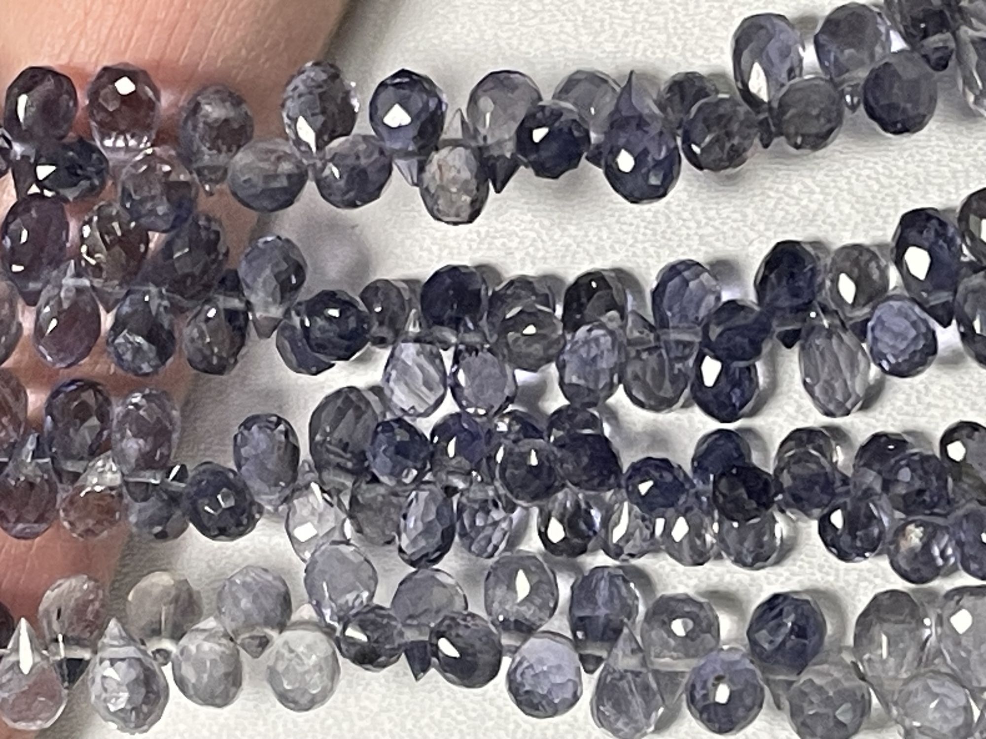 Iolite Drop Faceted