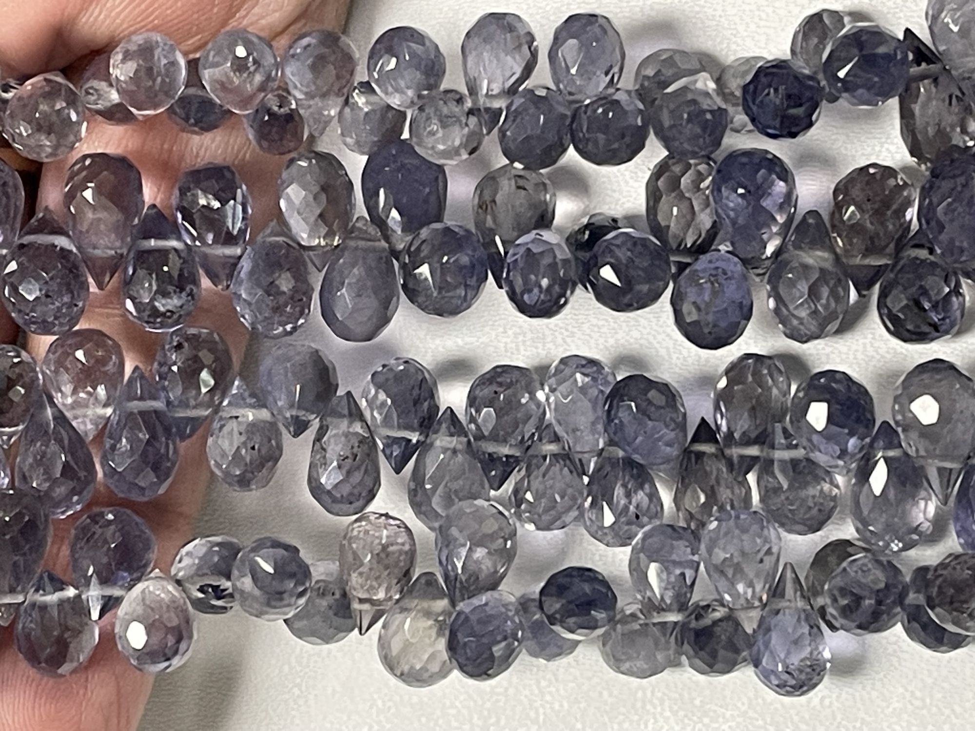 Iolite Drop Faceted