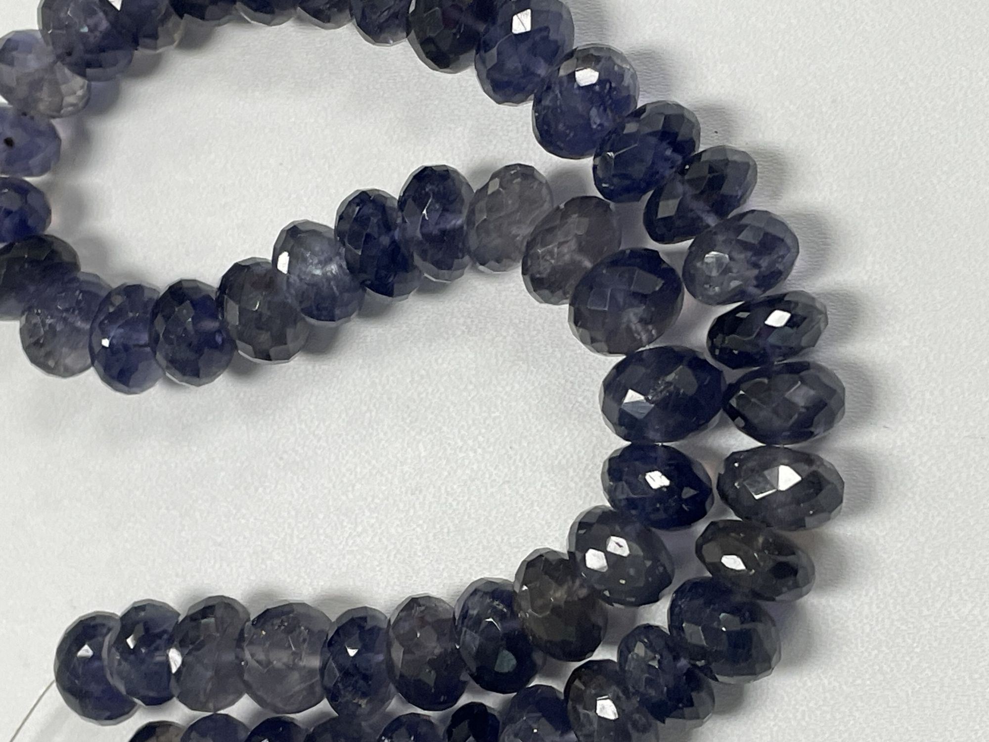 Iolite Rondelle Faceted