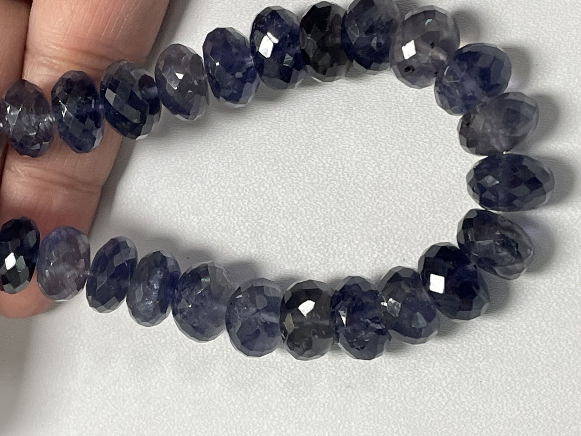 Iolite Rondelle Faceted