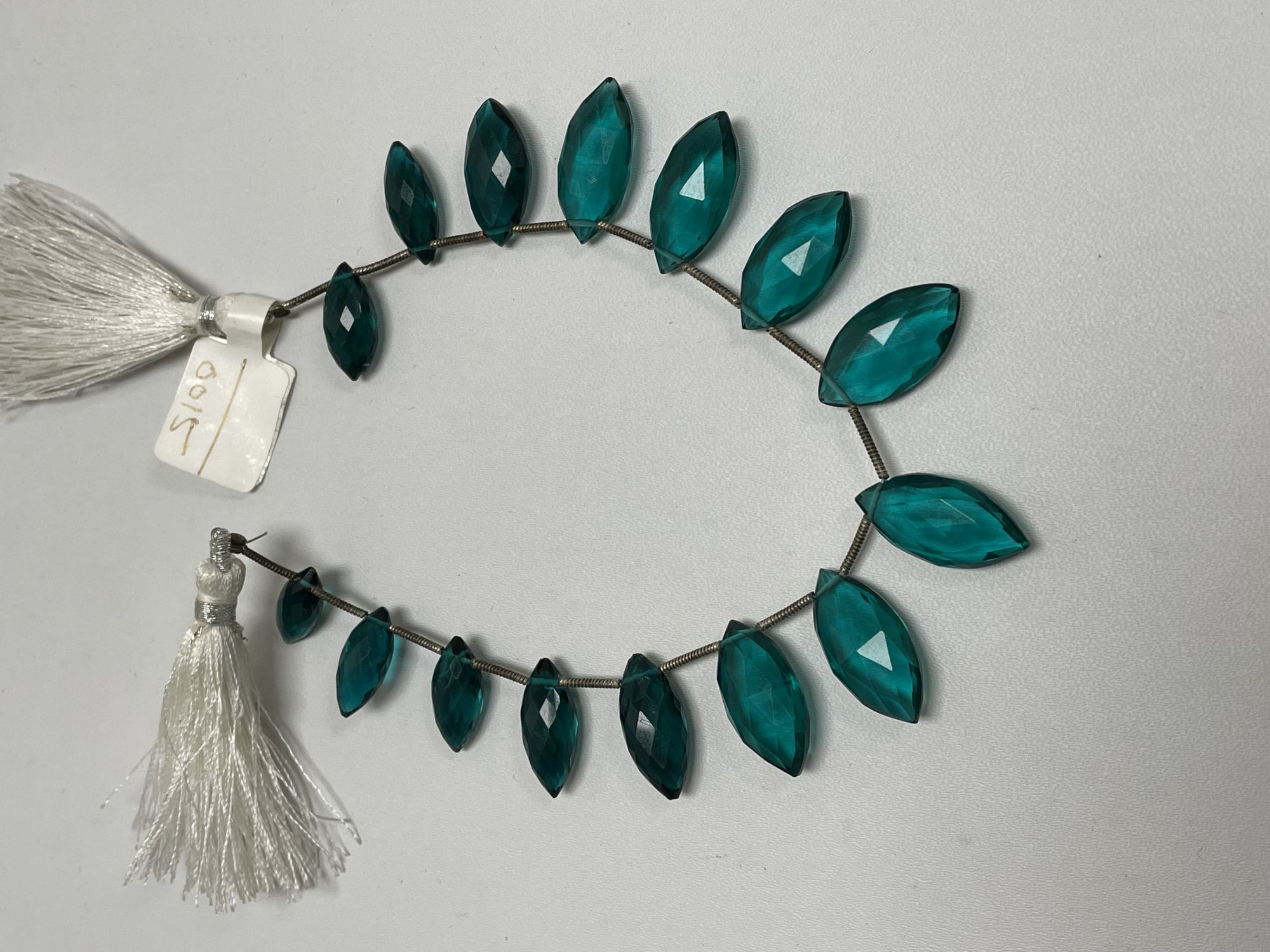 Teal Hydro Quartz Marquise Faceted