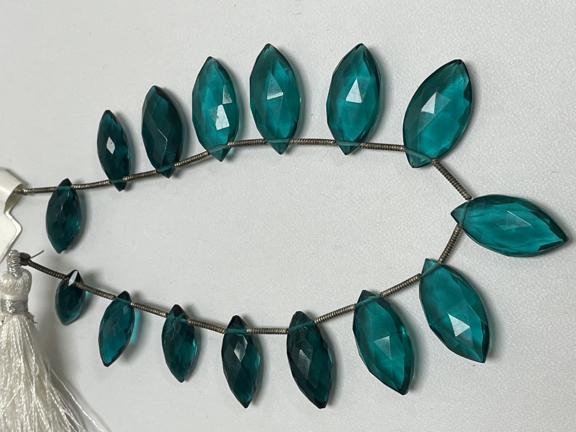 Teal Hydro Quartz Marquise Faceted