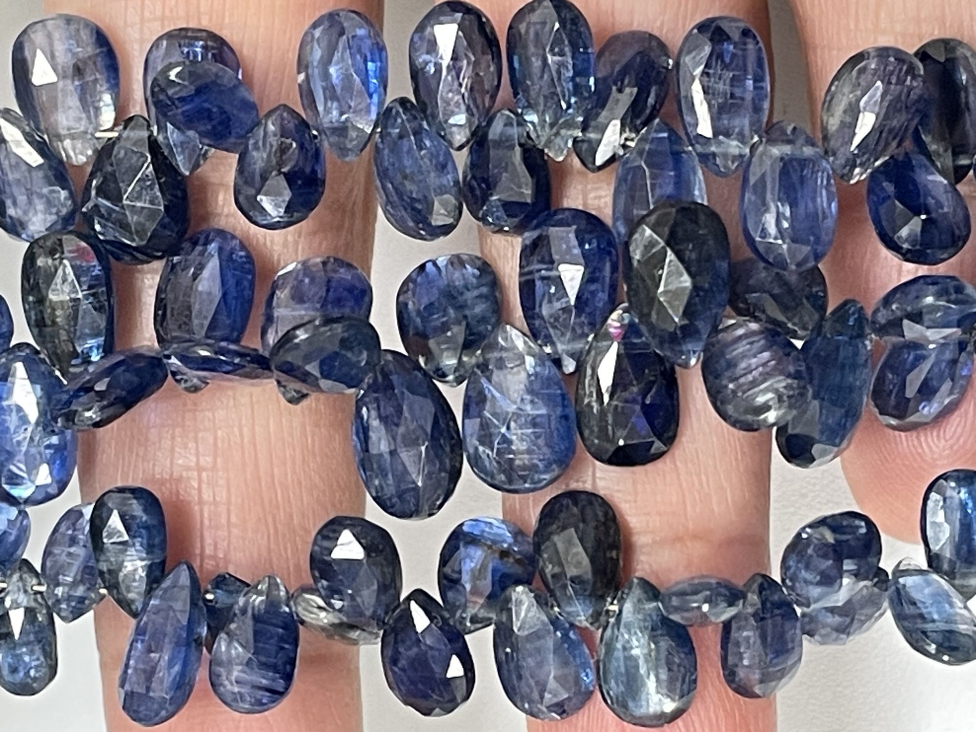 Blue Kyanite Pear Faceted