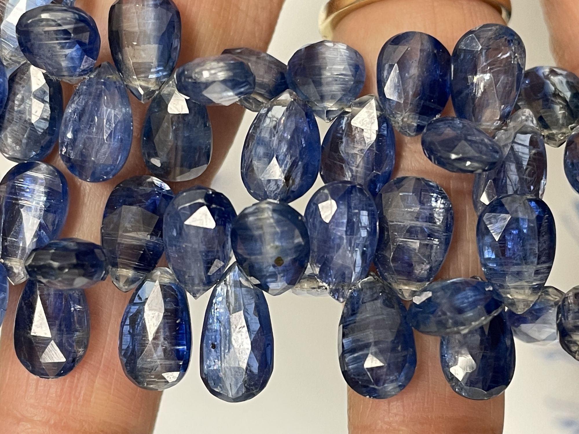 Blue Kyanite Pear Faceted