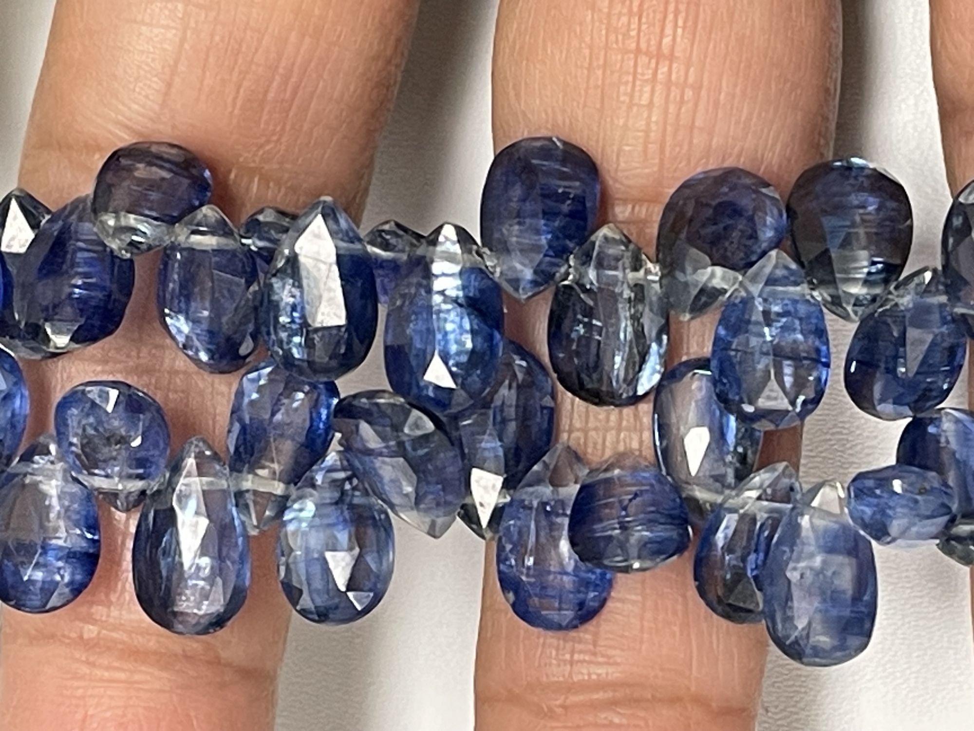 Blue Kyanite Pear Faceted