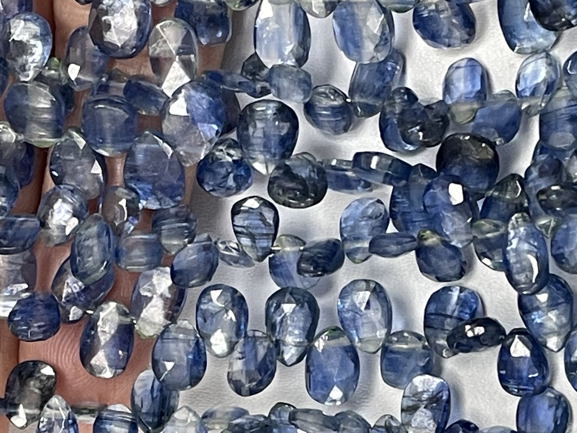 Blue Kyanite Pear Faceted
