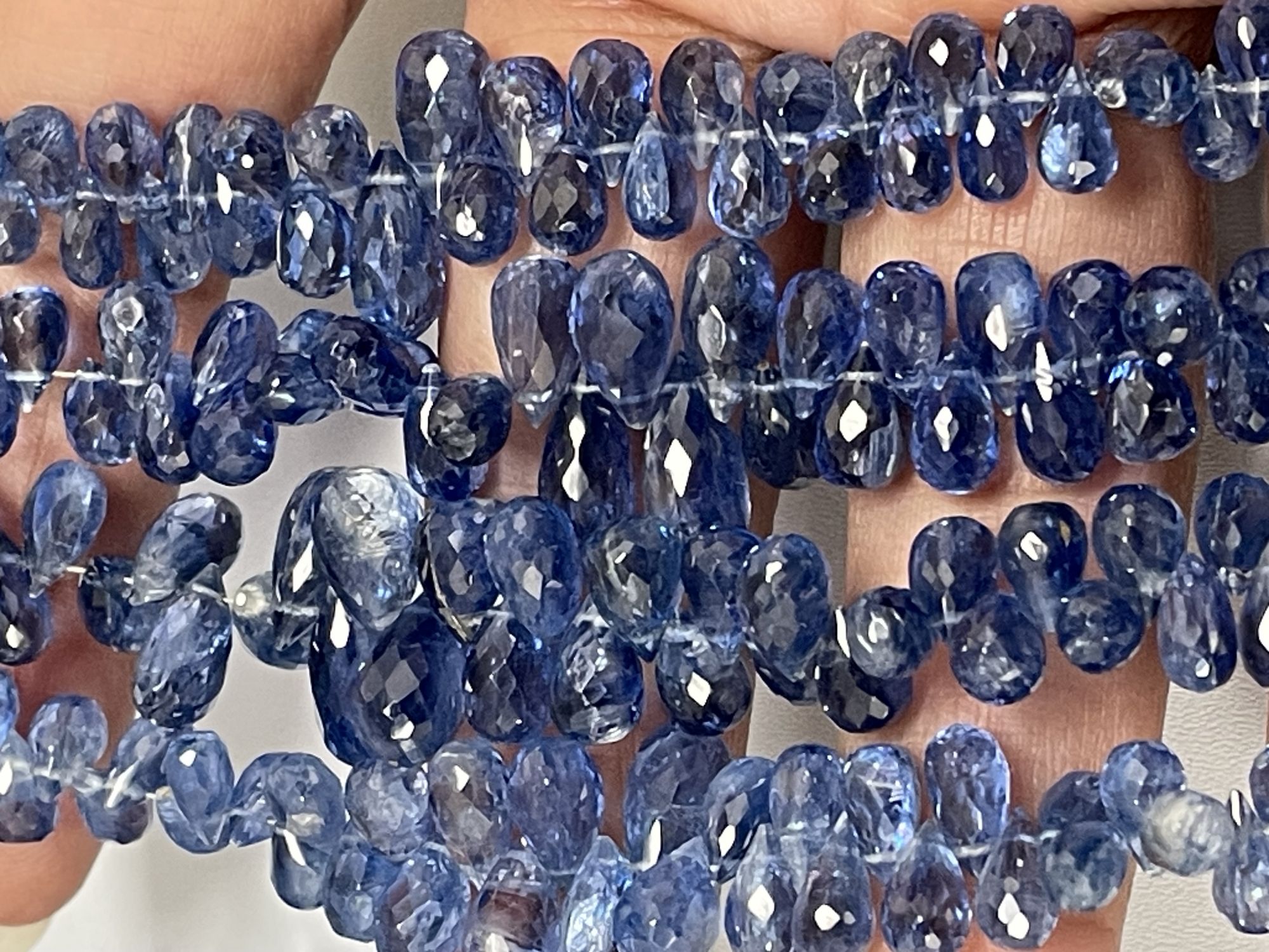 Blue Kyanite Drop Faceted
