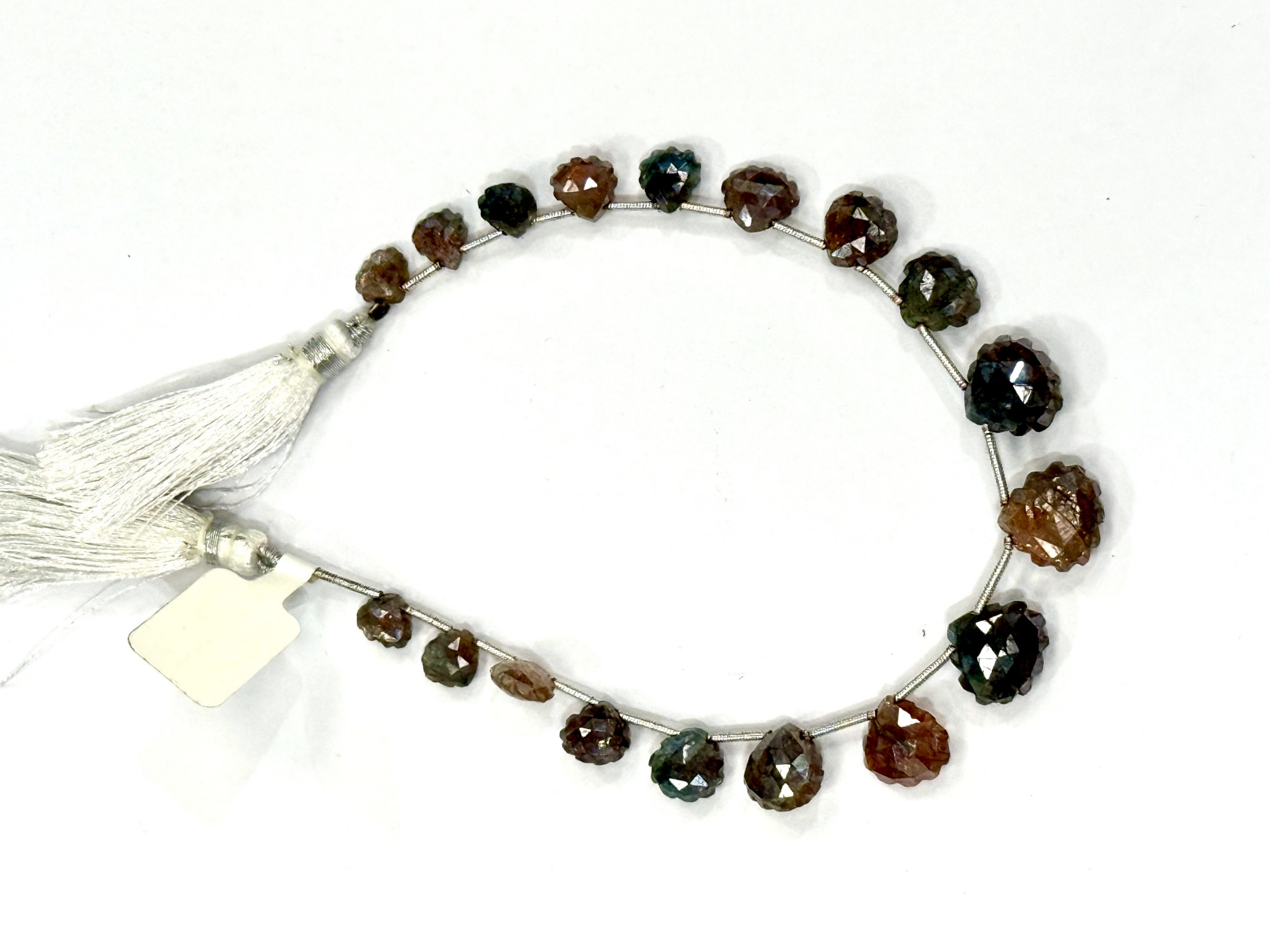 Natural Sunstone Fancy Flower Faceted Beads