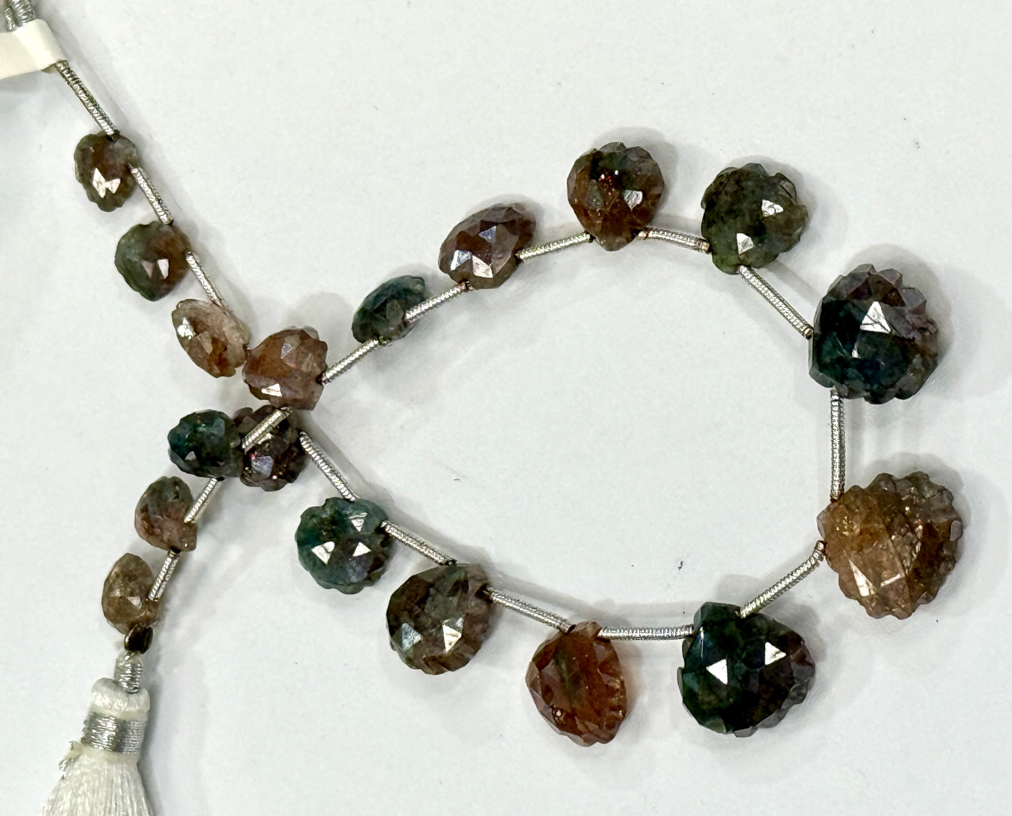 Natural Sunstone Fancy Flower Faceted Beads