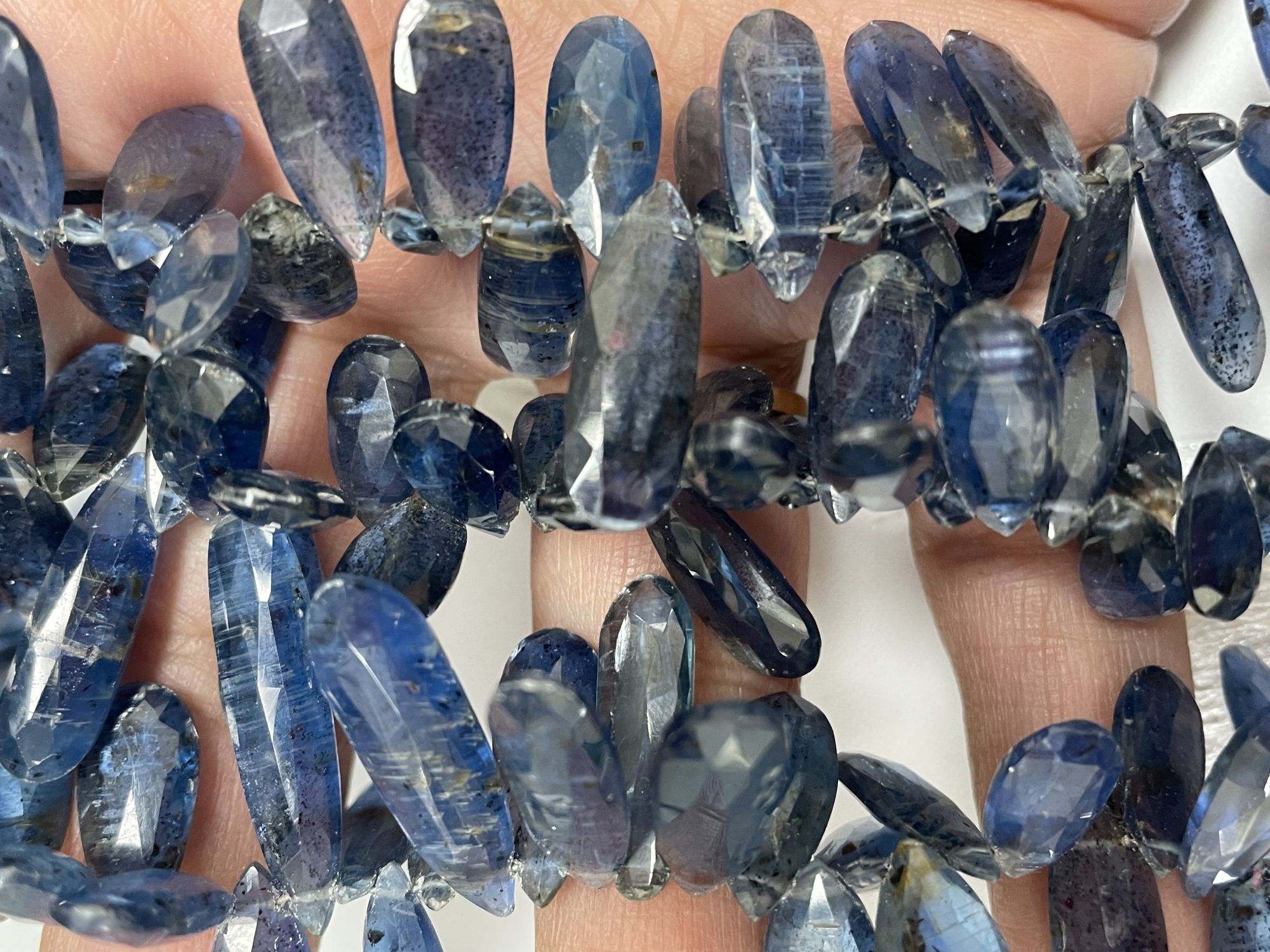 Blue Kyanite Long Pear Faceted
