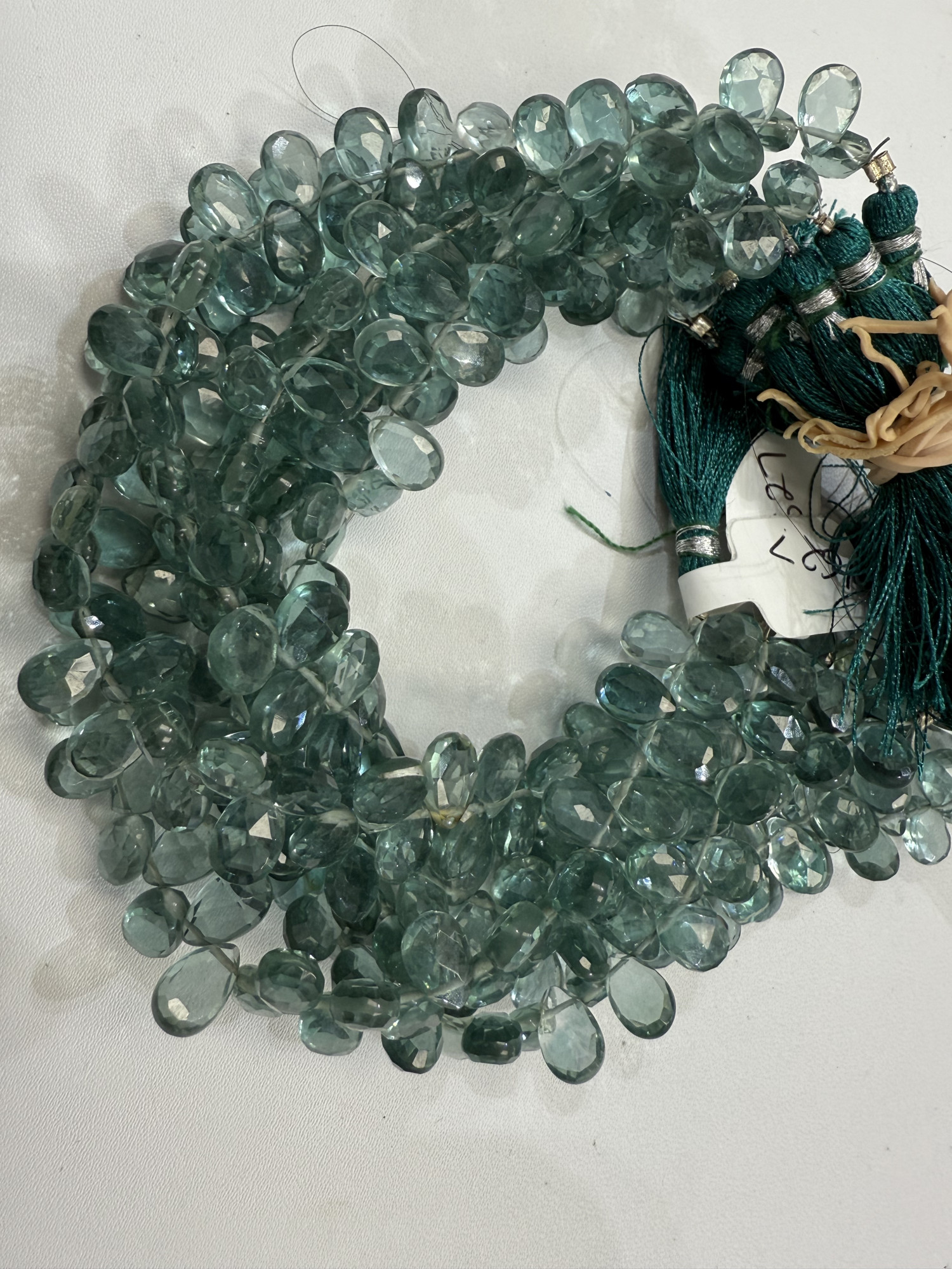 Green Hydro Quartz Pear Faceted