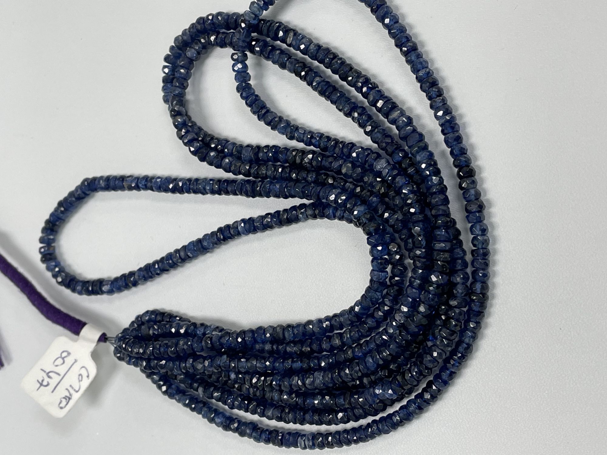 Blue Kyanite Rondelle Faceted
