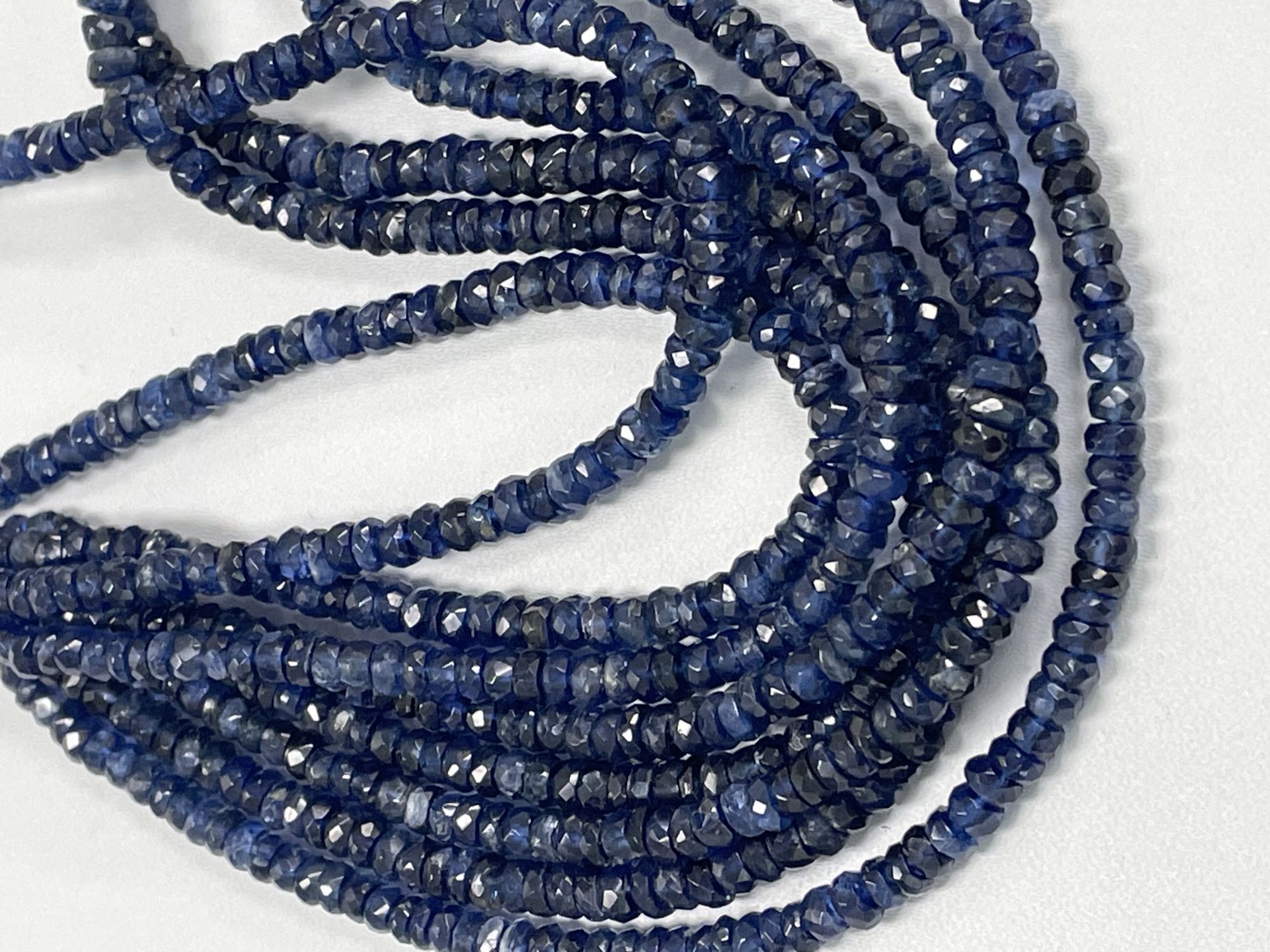 Blue Kyanite Rondelle Faceted