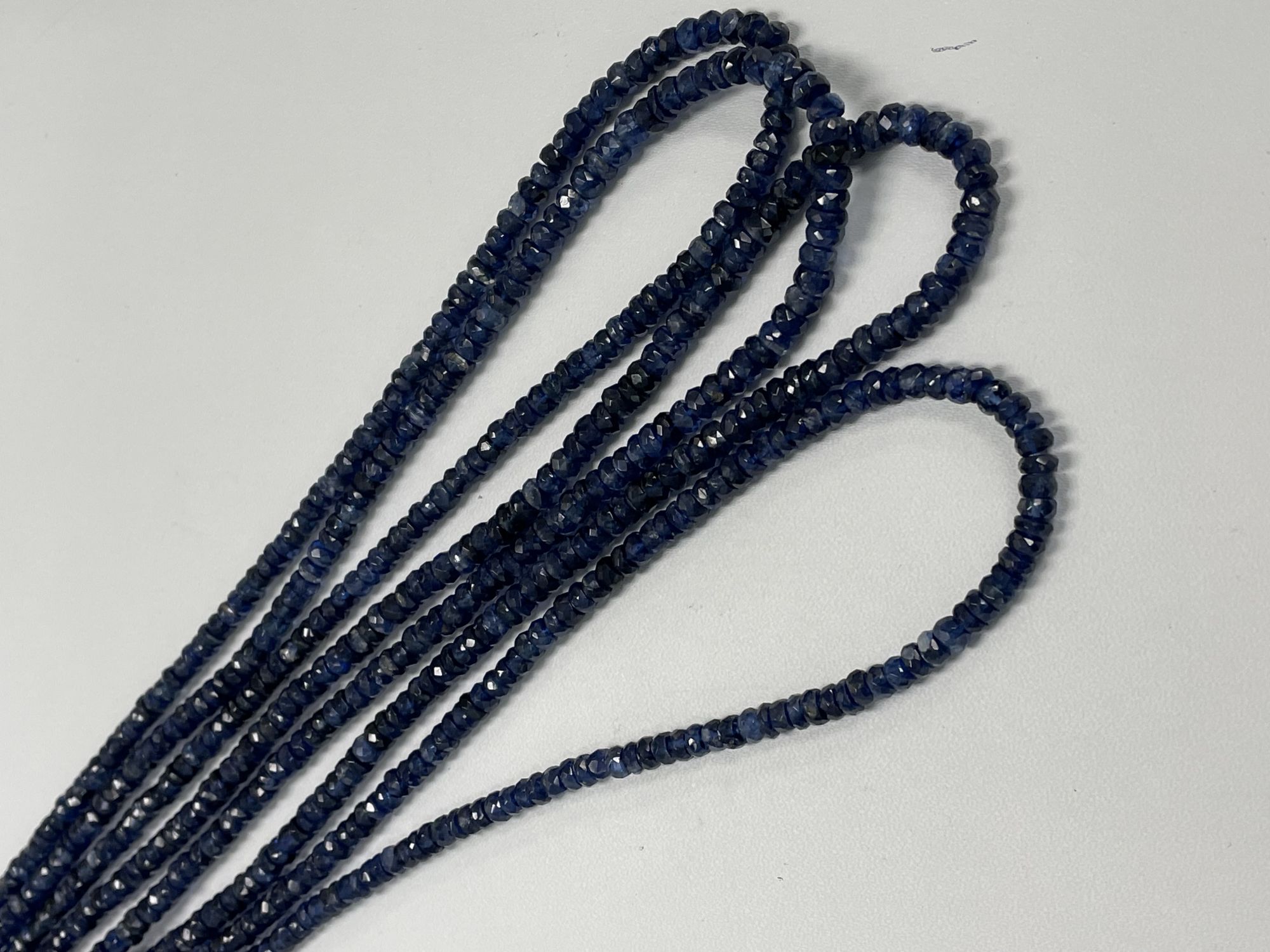 Blue Kyanite Rondelle Faceted