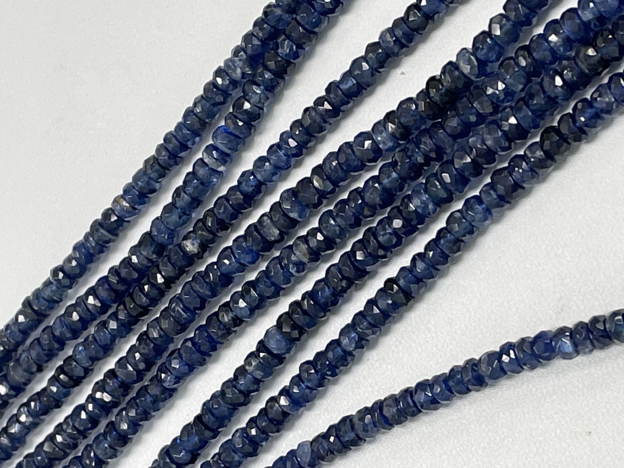 Blue Kyanite Rondelle Faceted