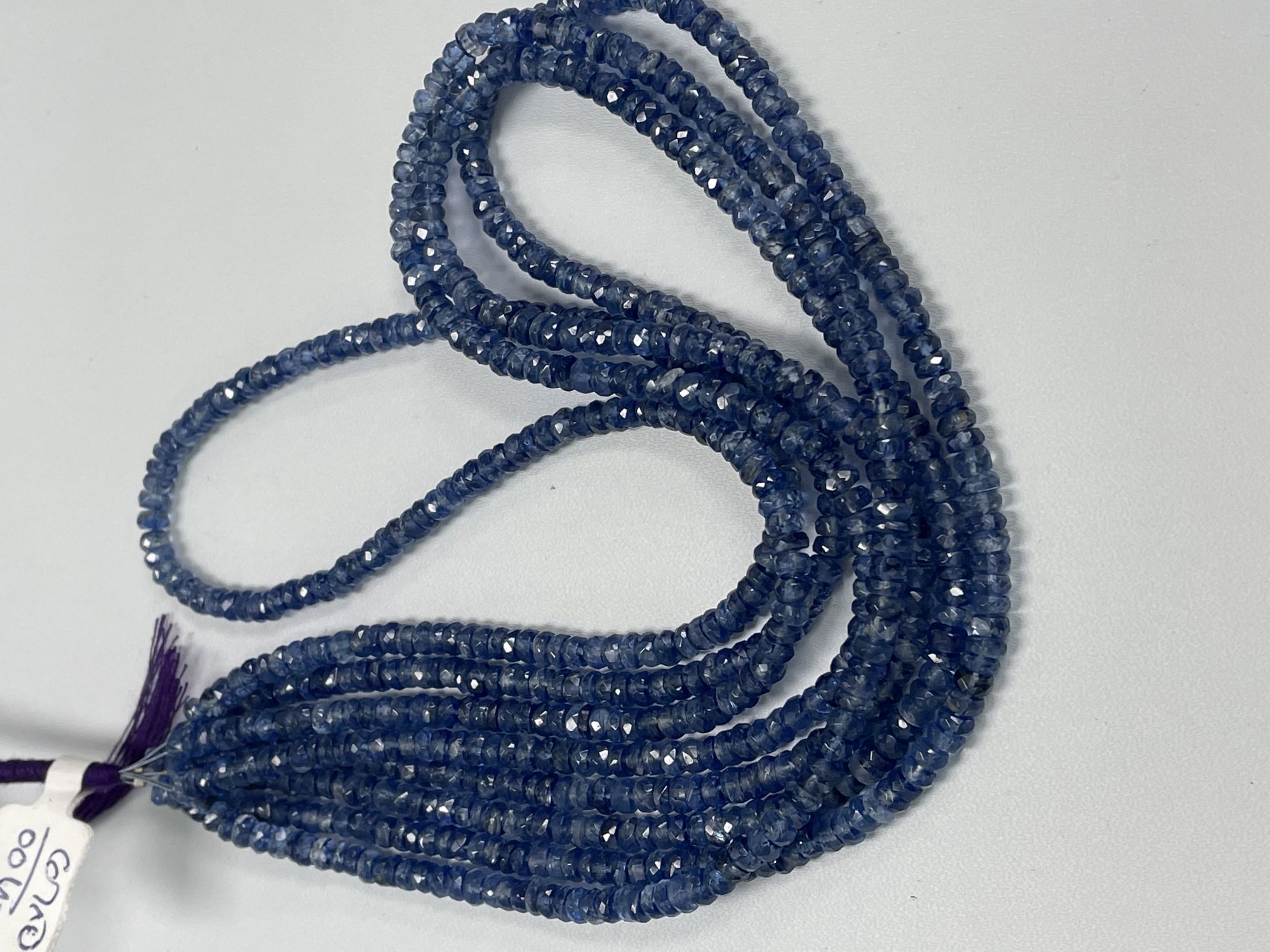 Blue Kyanite Rondelle Faceted
